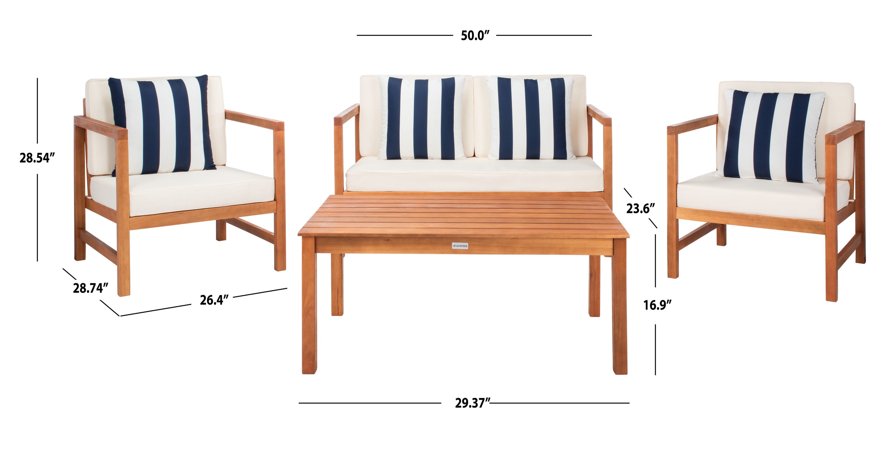 Safavieh PAT7030F Patio-Conversation-Sets - View #5