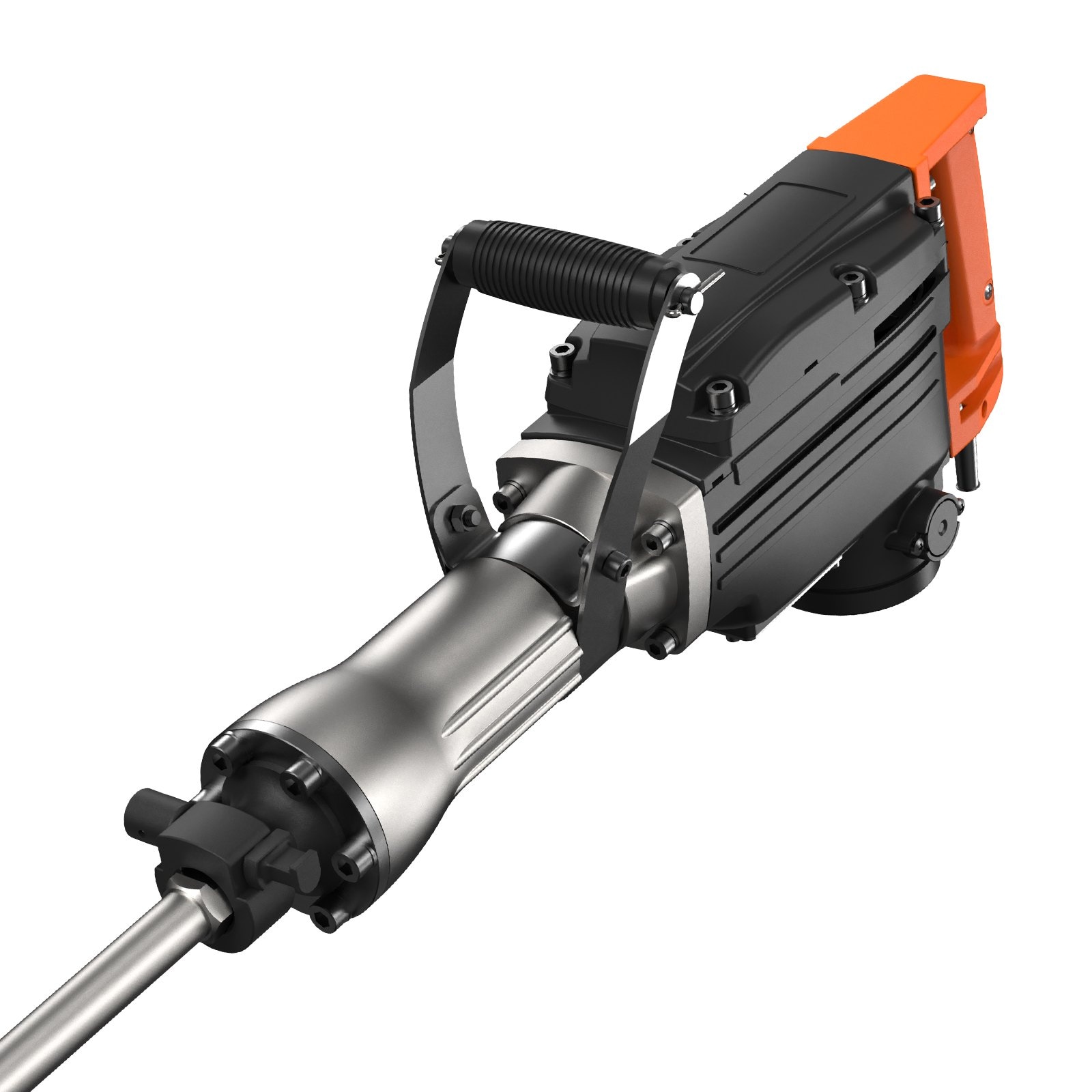 Mecale 2200-Watt 1400-BPM Corded Electric Demolition Jack Hammer with 6 Chisels and Carrying Case #YAS-IZ832A