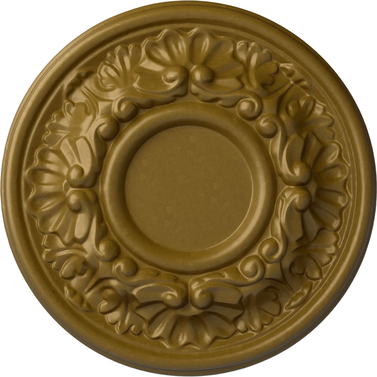 Ekena Millwork CM07ODGLS Odessa 7.5-in W x 7.5-in L Painted Gold Polyurethane Whole Ceiling Medallion