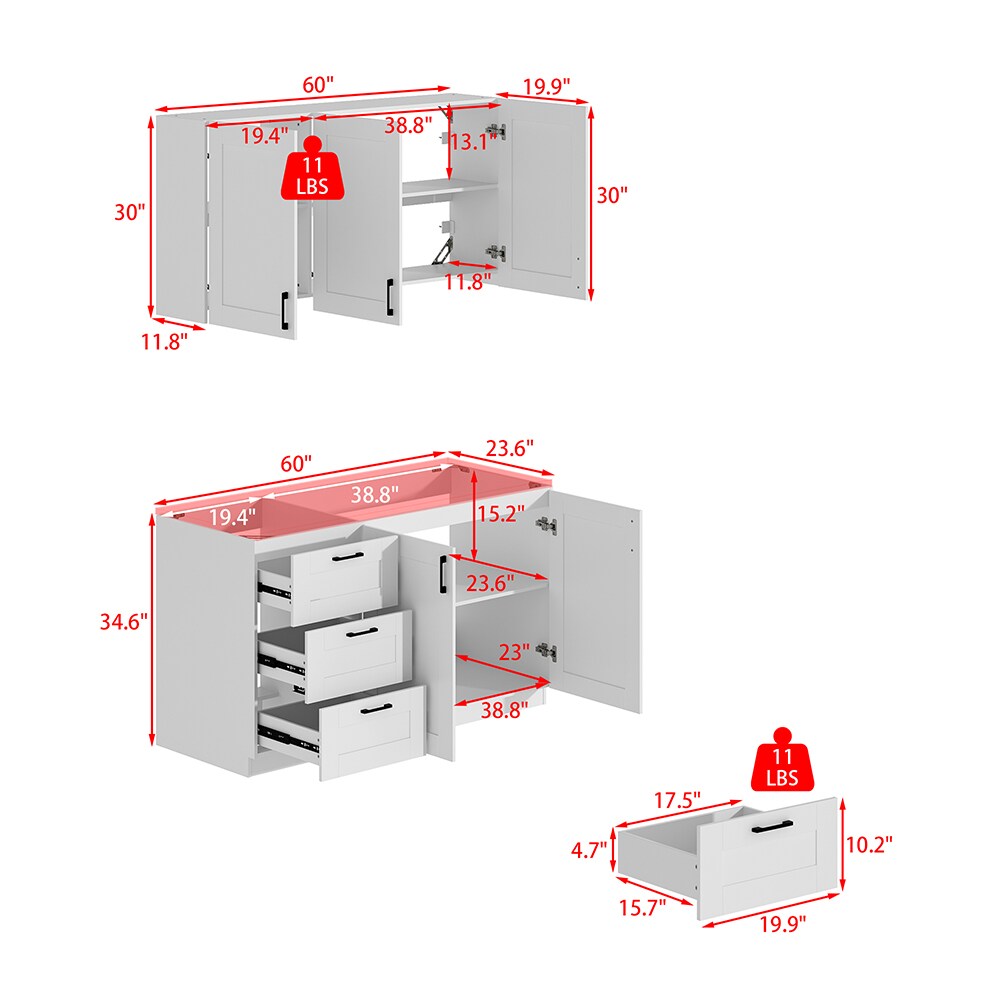 Homsee C-KF260207-01-AB Dining-Kitchen-Storarge - View #14