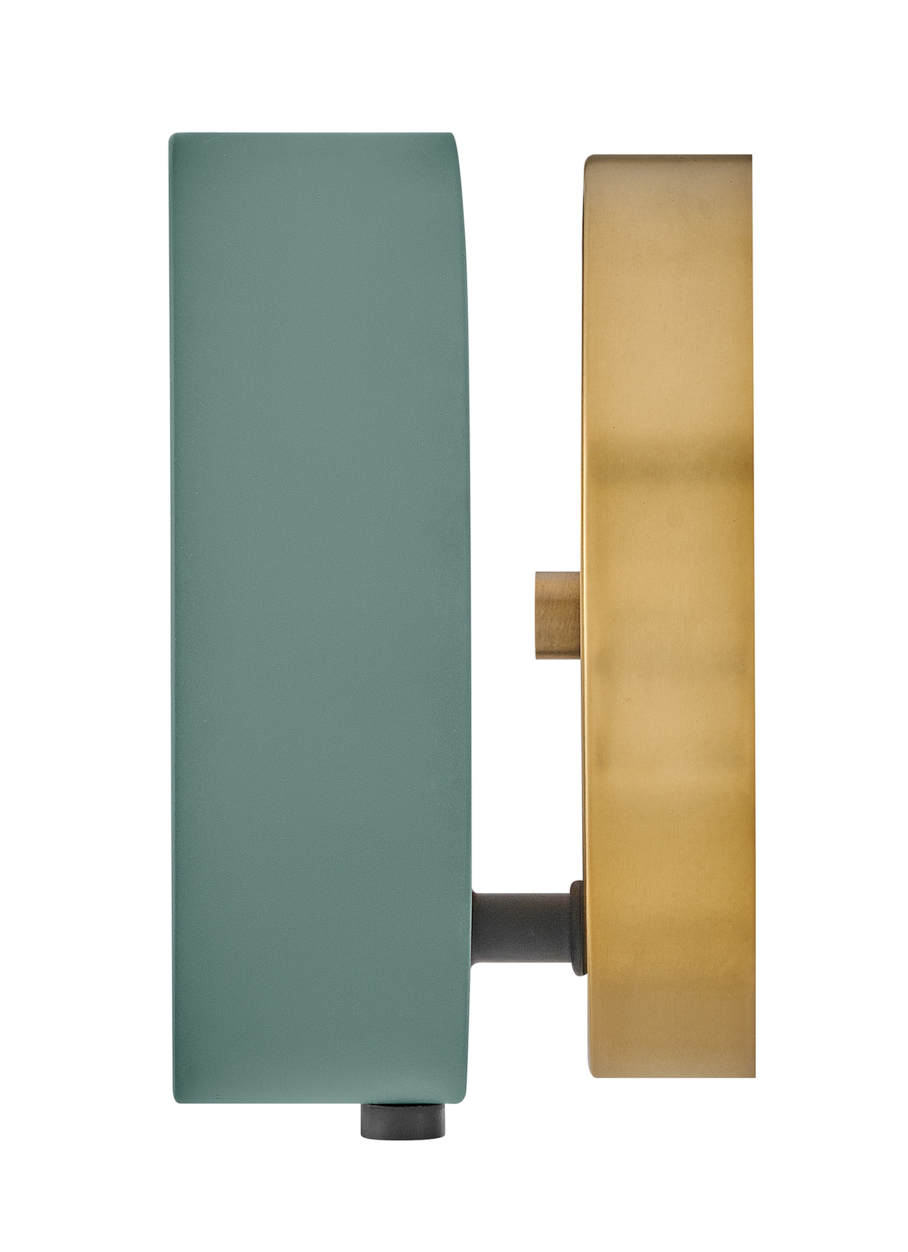 Sage Green and Brass Dimmable Wall Sconce with Etched Opal Glass