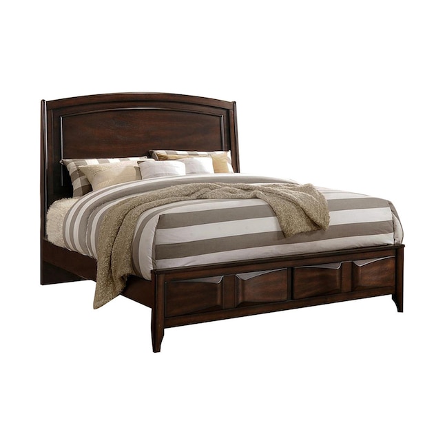 Benzara Dark Brown Queen Bed Frame In, Broyhill Bunk Bed Assembly Instructions