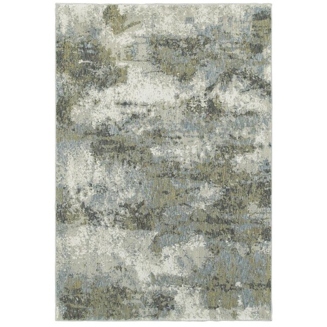 Archer Lane Hartford 3 x 5 Blue Indoor Abstract Area Rug in the Rugs ...