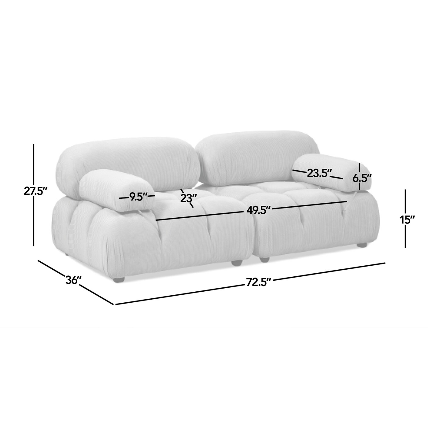 Jennifer Taylor Home LV036-2-64260 Sofas-Loveseats - View #11