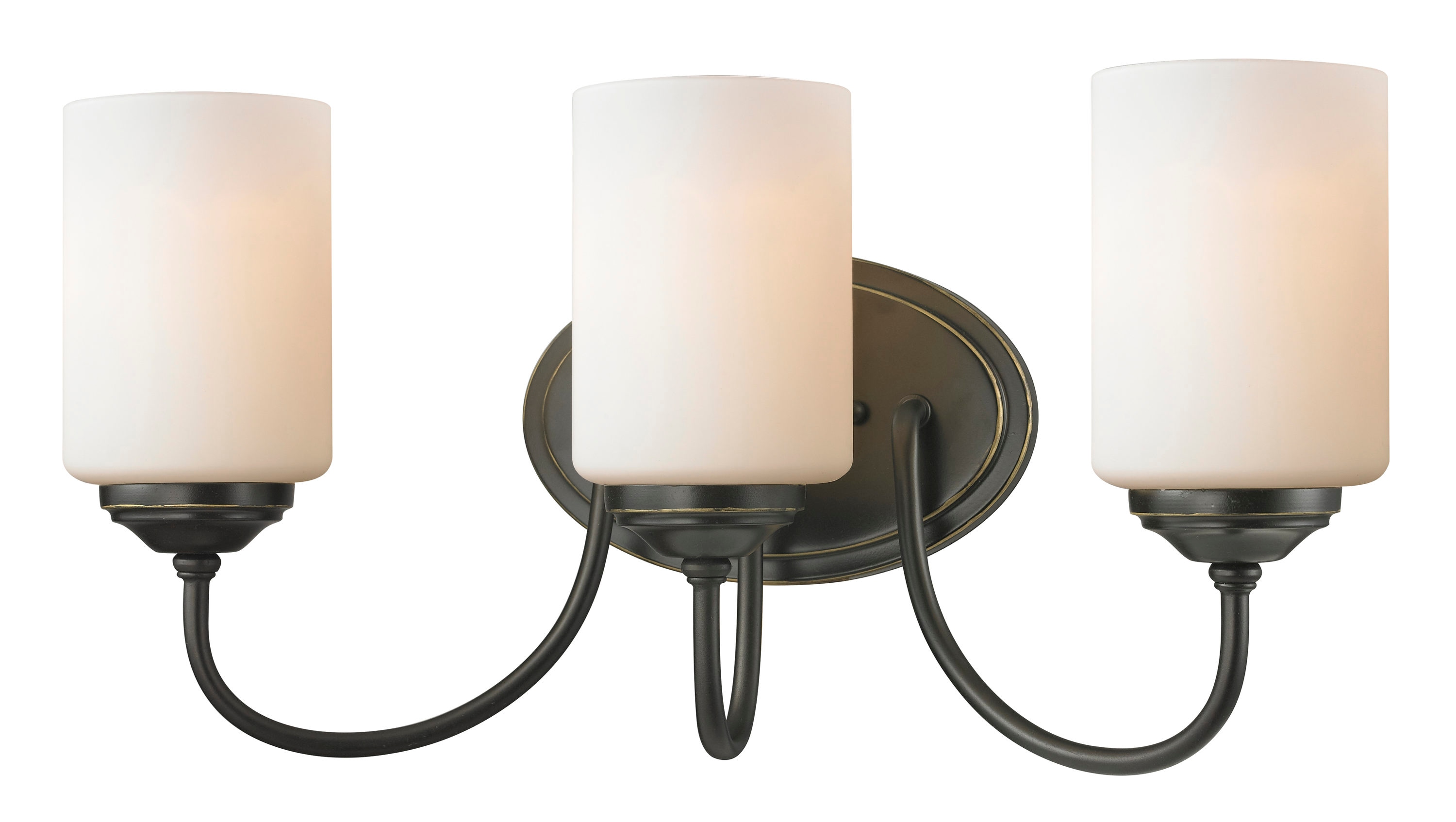 Z-Lite 414-3V Cardinal 19.25-in 3-Light Olde Bronze Transitional Vanity Light