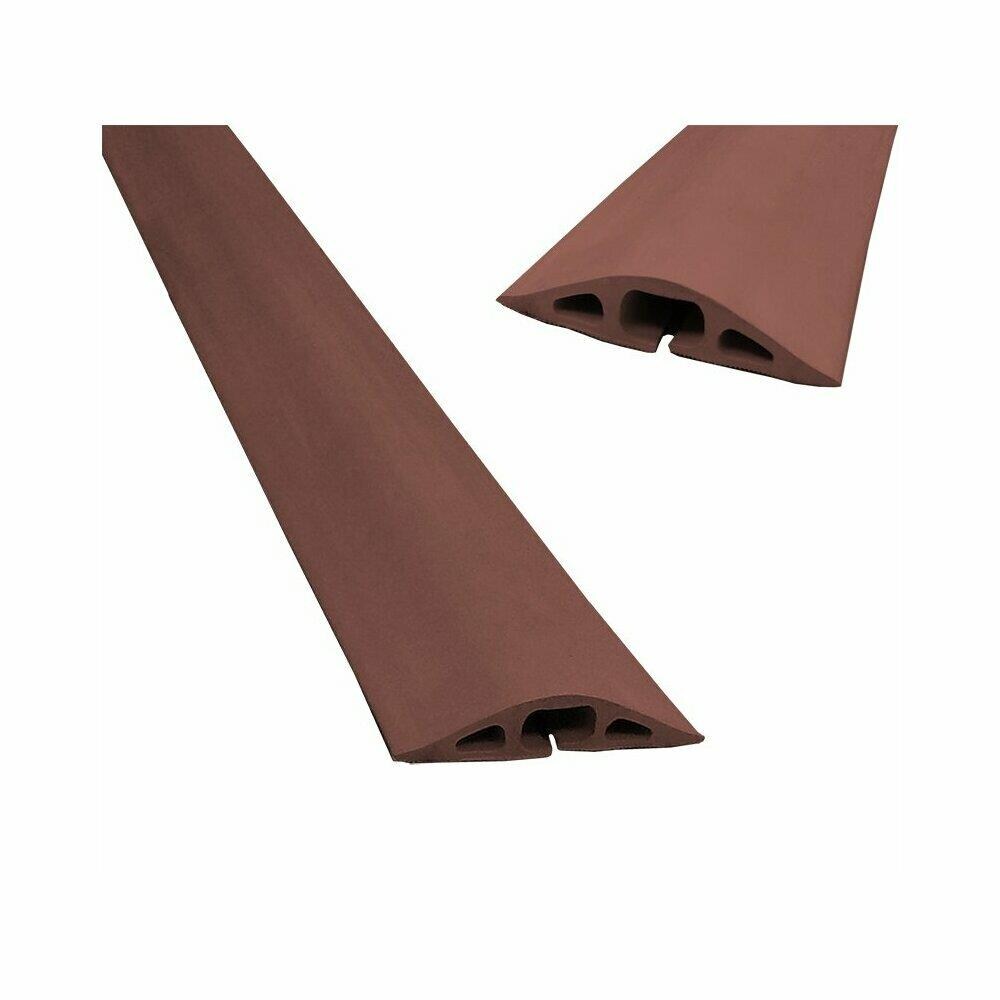  ZX9LCTD035 5 ft. D-2 Rubber Duct Cord Cover and Rubber Cable Protector Brown