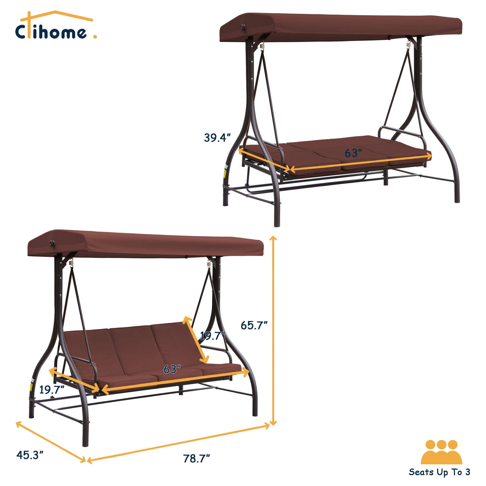 Clihome CWCH-OP3004BN Swing-Gliders - View #4