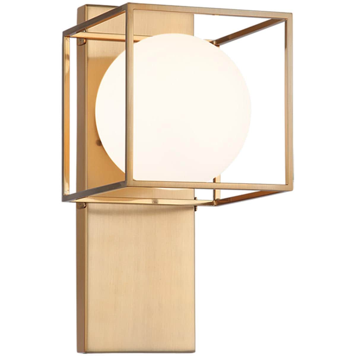 Matteo Lighting S03801AG Squircle 1 Light 675 inch Aged Gold Brass Wall ...
