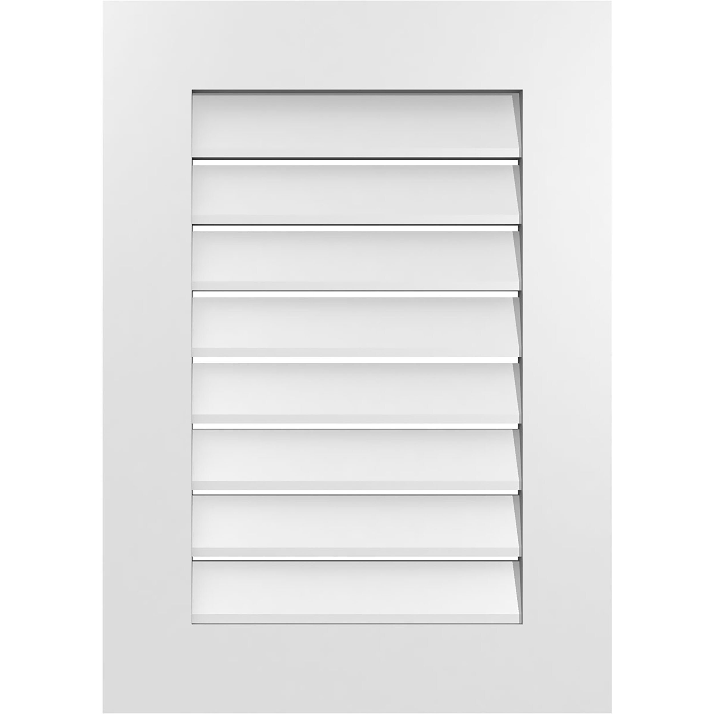 Ekena Millwork GVPVE20X2801SF 20-Inches x 28-Inches Off-white Rectangle PVC Gable Louver Vent