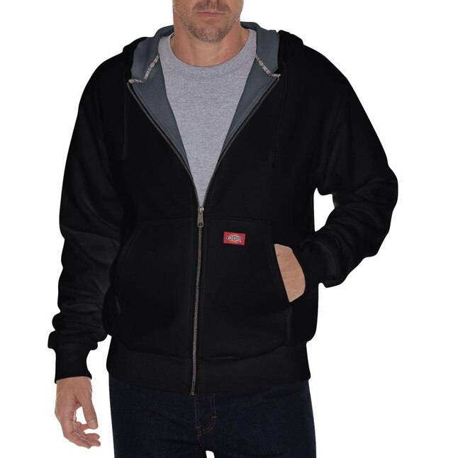 Dickies Men's Black Textured Cotton Hooded Work Jacket (Large Tall) at  Lowes.com