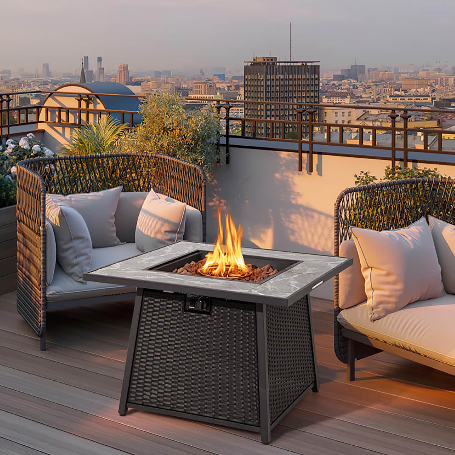 GZMR GZ-NH-62836 Outdoor-Gas-Firepits - View #2