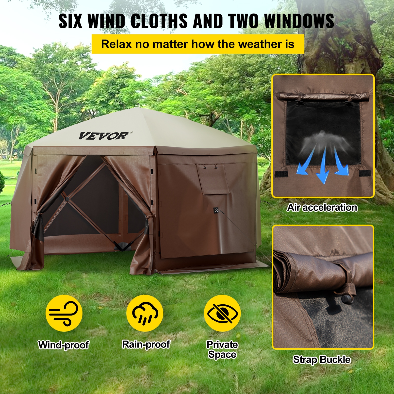 VEVOR MZY610FT10FT67P5KV0 Wood-Resin-Gazebos - View #4