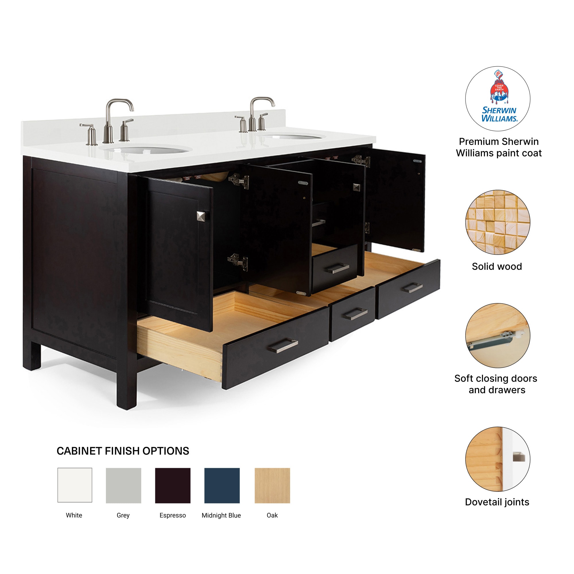 ARIEL A073DWQOVOESP Bath-Vanity-Combo - View #4
