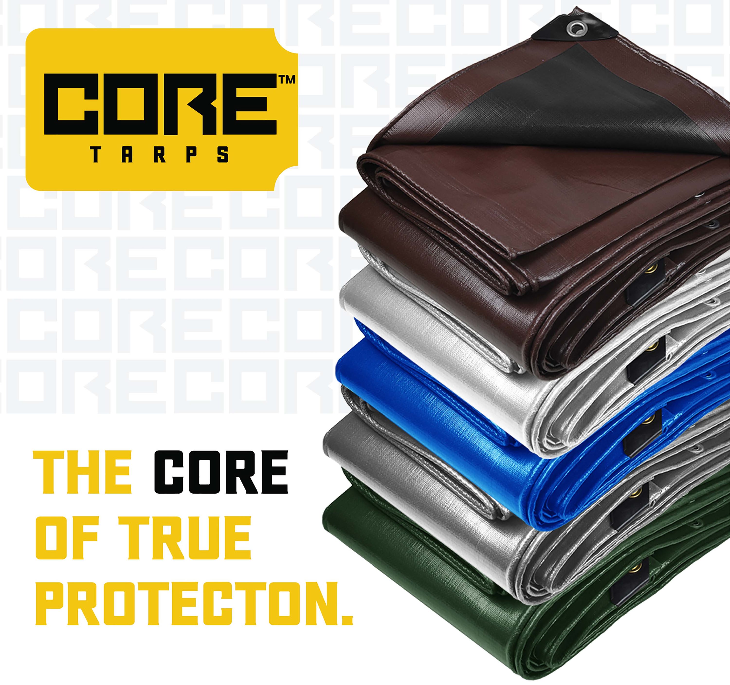 Core Tarps Core Tarps Extreme Heavy Duty 20 Mil Tarp Cover Rip And Tear Proof Camping Green 7118