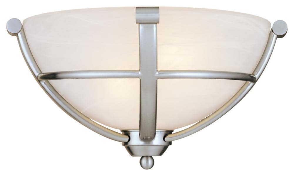 Minka Lavery Paradox 13-in W 2-Light Brushed Nickel Transitional 