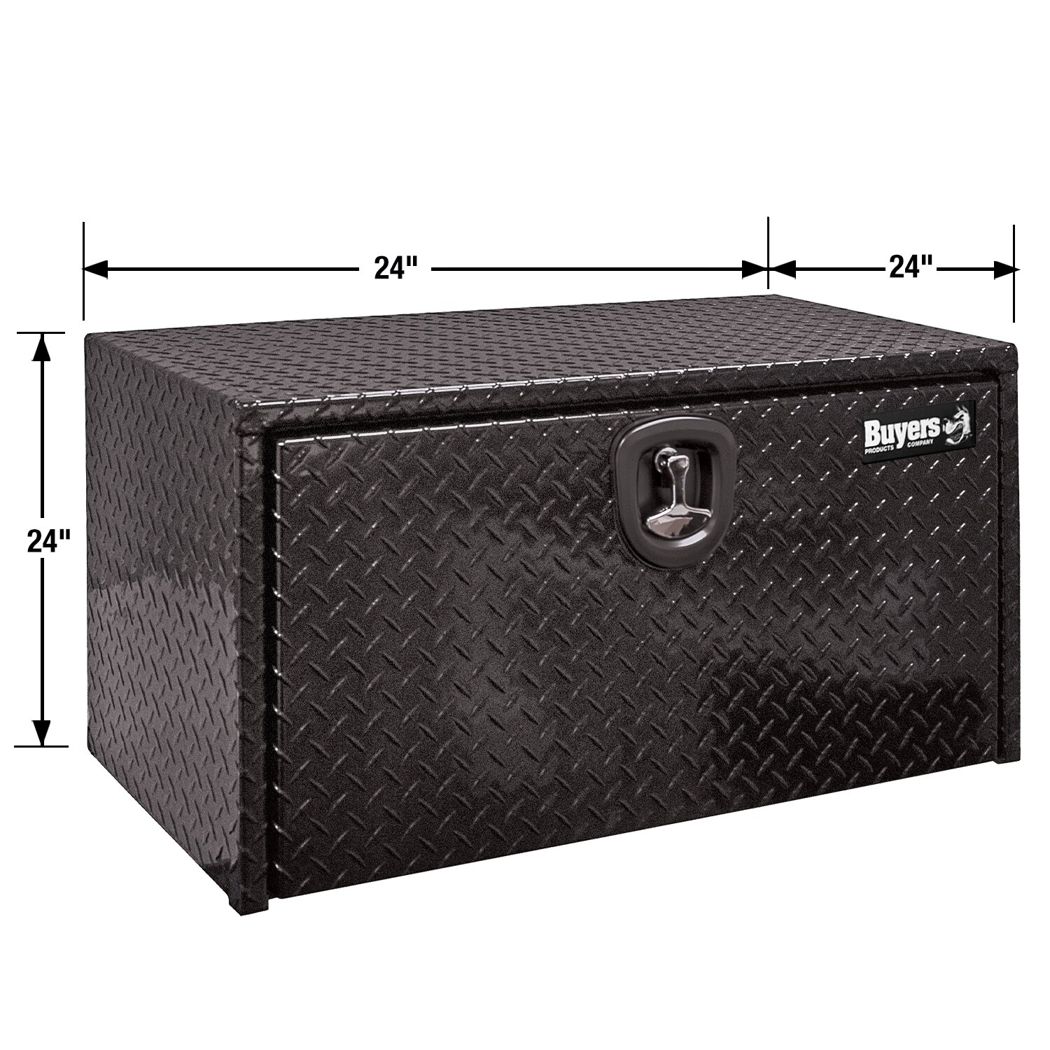 Buyers Products 24.625-in x 24.625-in x 24.5-in Black Diamond Tread Aluminum Underbody Truck Tool Box 1725130 Sansujyuku sansujyuku.com