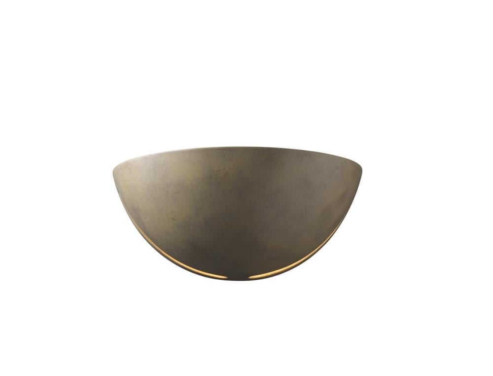 Justice Design Group CER-1385-NAVS Ambiance 13.25-in W 1 -Light Brown Transitional Wall Sconce