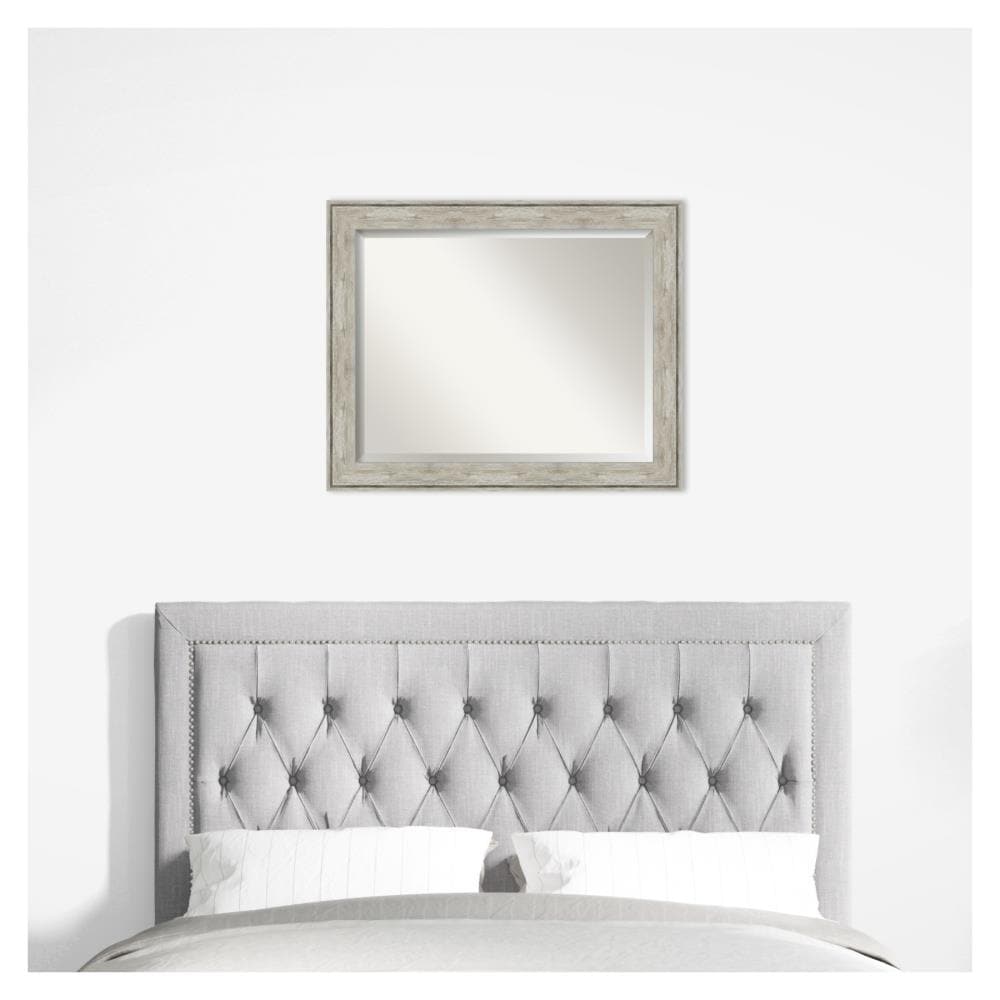Rectangular Silver Metallic Framed Bathroom Vanity Mirror