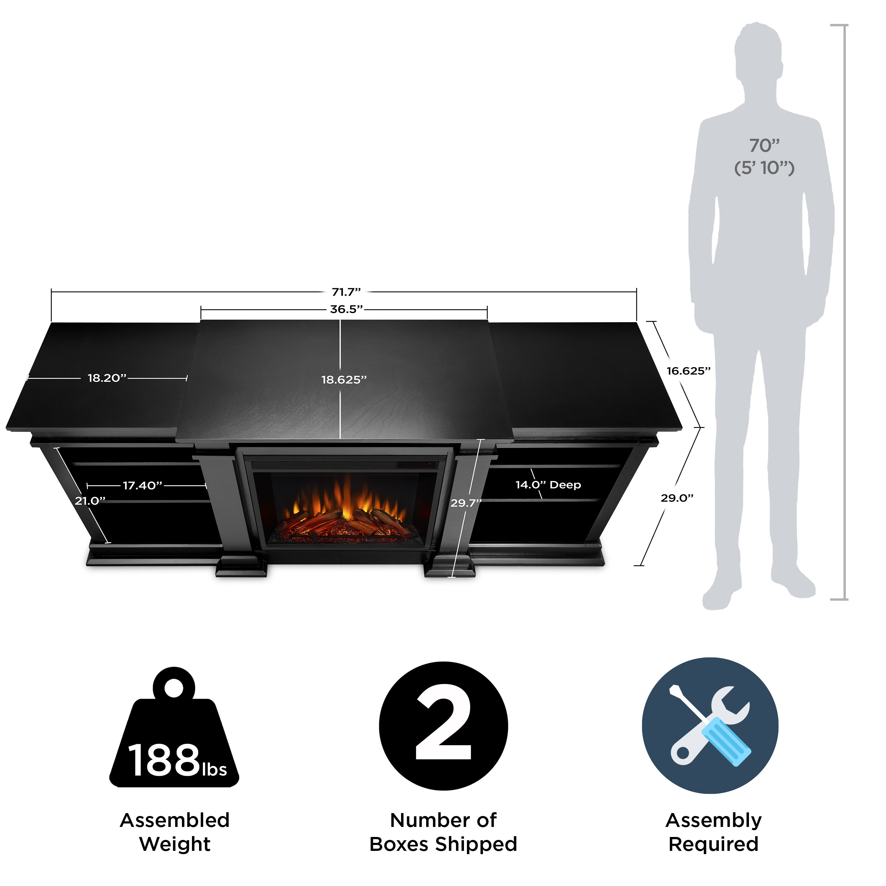 Real Flame G1200E-B Electric-Fireplaces - View #9