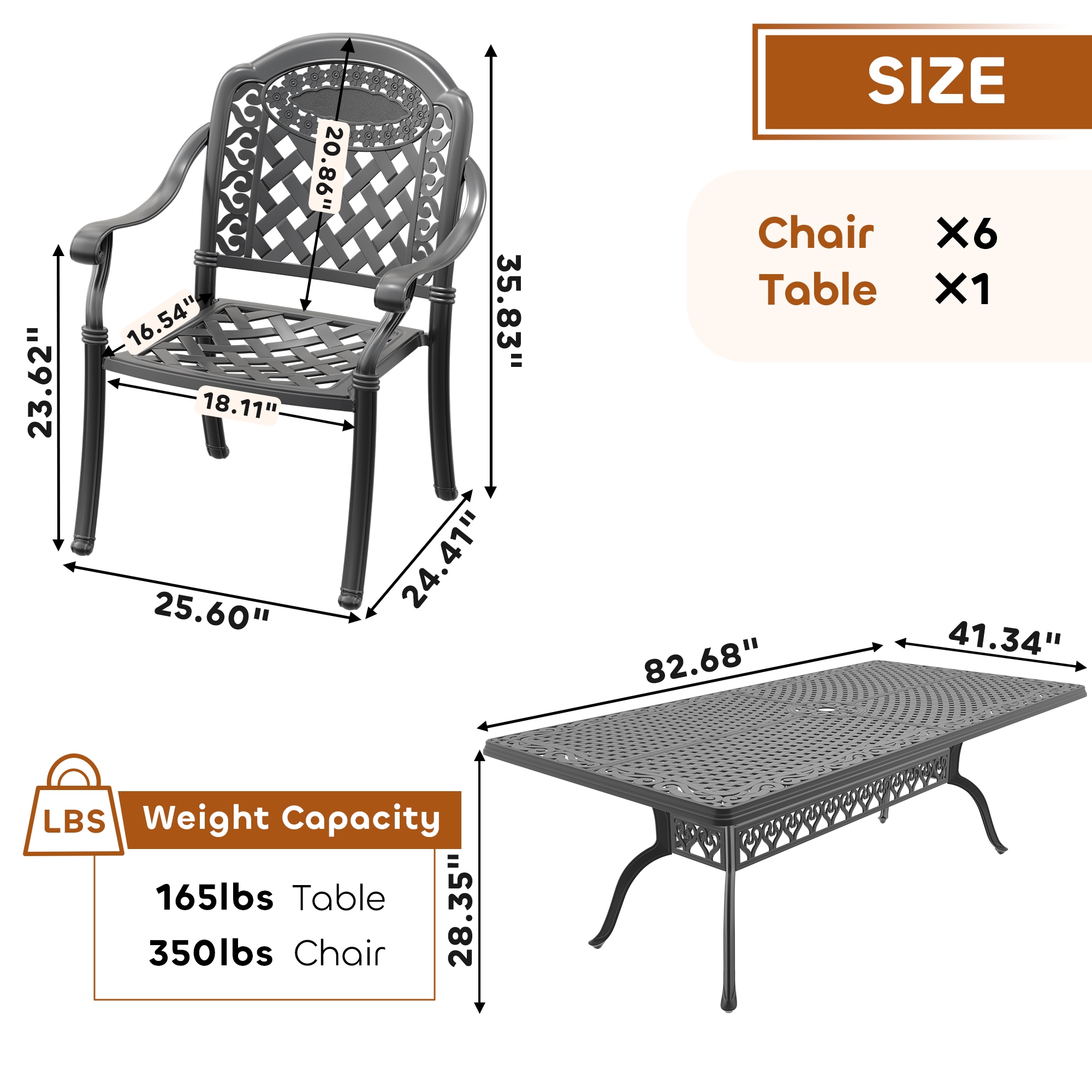 nicesure SLBK6008CZ6A1175RC Patio-Dining-Sets - View #9
