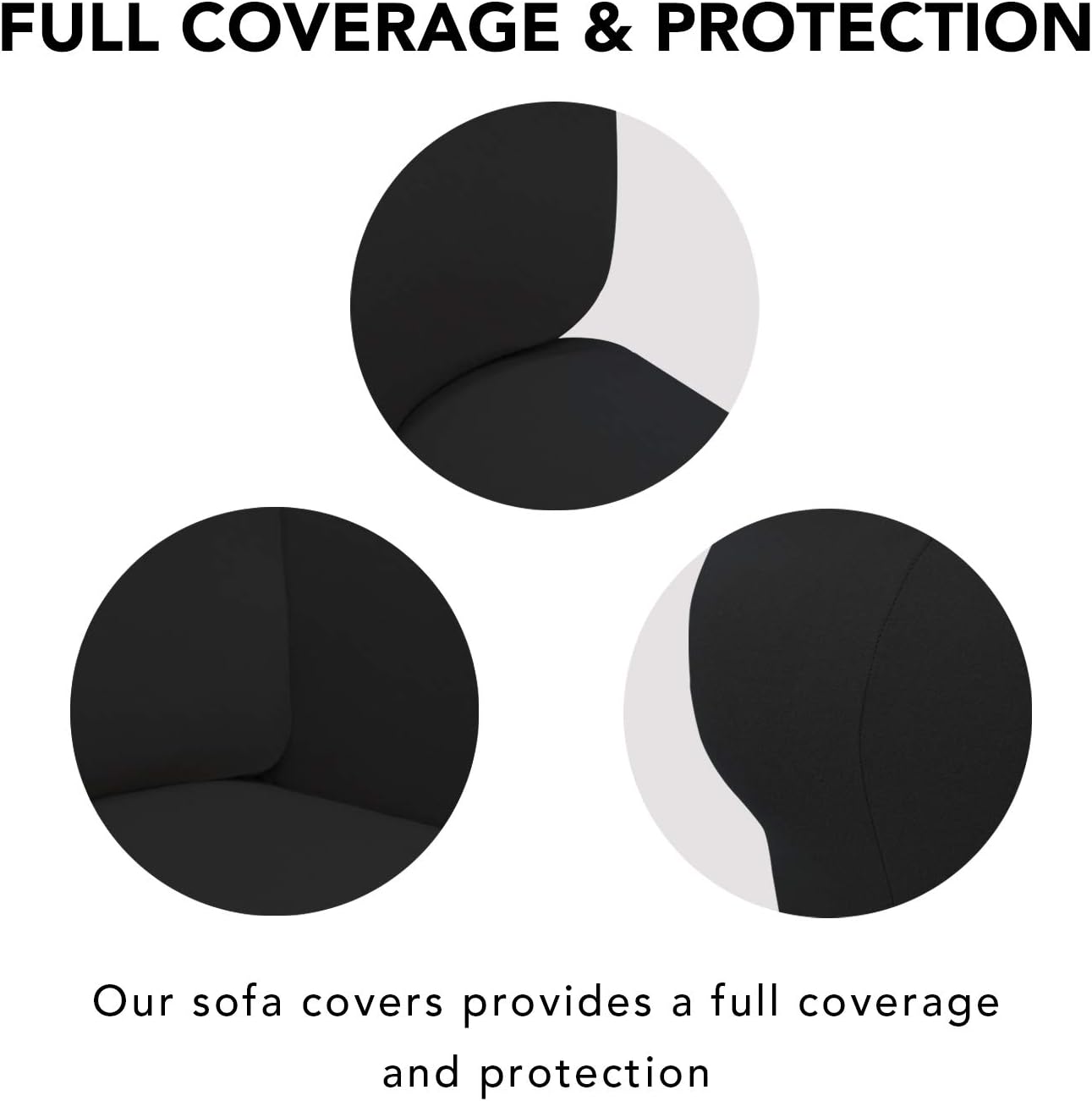 J&V TEXTILES STRETCH-SOFA BLACK slipcovers - View #5