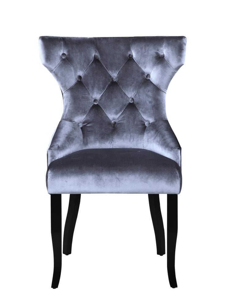 Chic Home Design FDC9091-LW Set of 2 Naomi Contemporary/Modern Velvet Upholstered Dining Side Chair (Wood Frame)