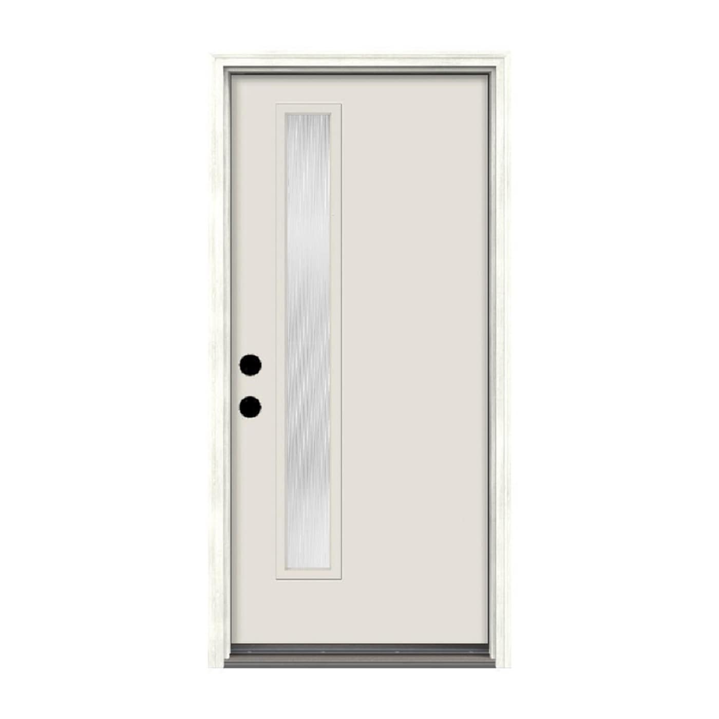 Therma-Tru PRO10120349 Entry Door 36-in x 80-in x 4-9/16-in Fiberglass Pulse lite Right-hand inswing Unfinished Prehung Front Door with Brickmould Insulating core