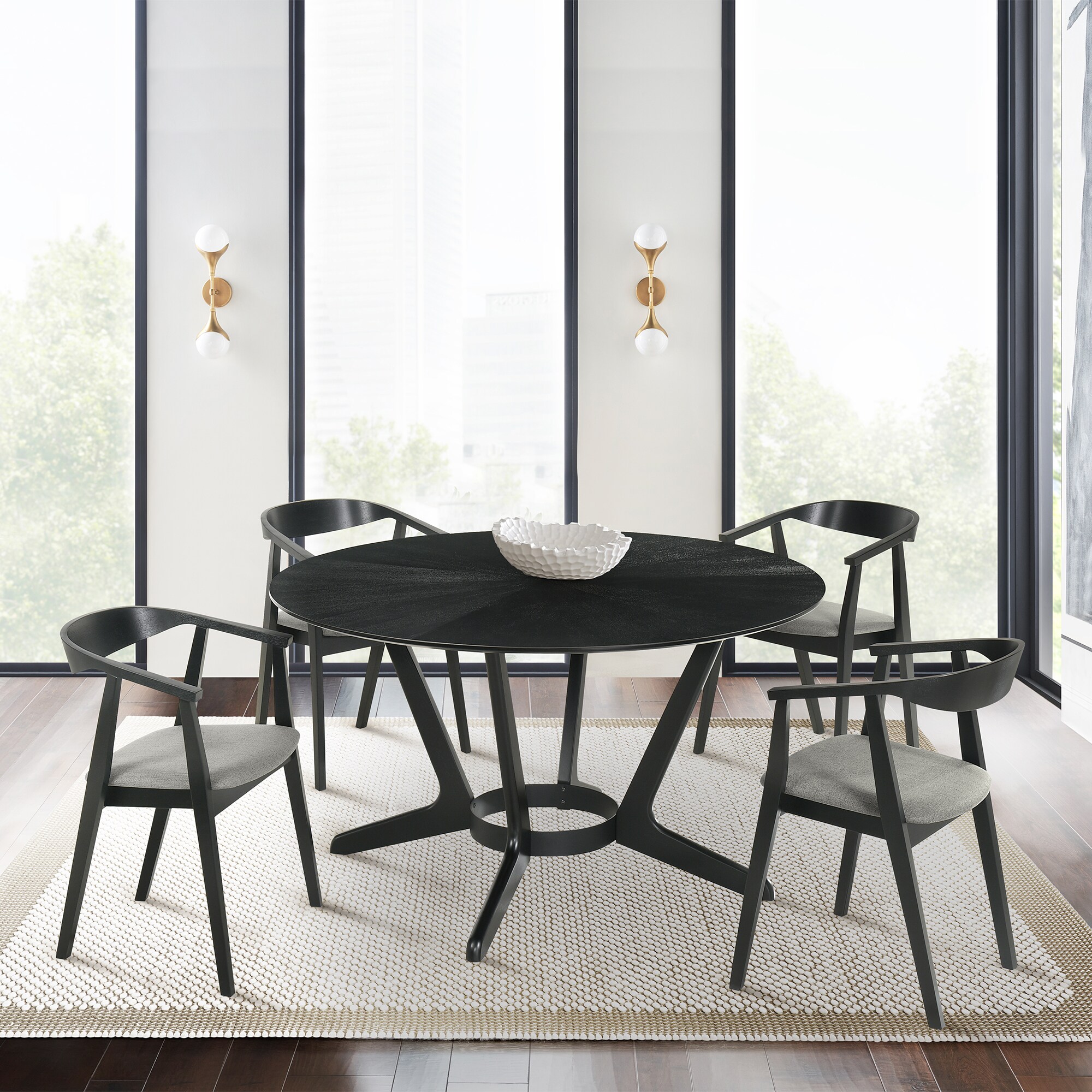 Armen Living LCSACHBLKCH Dining-Chairs - View #6