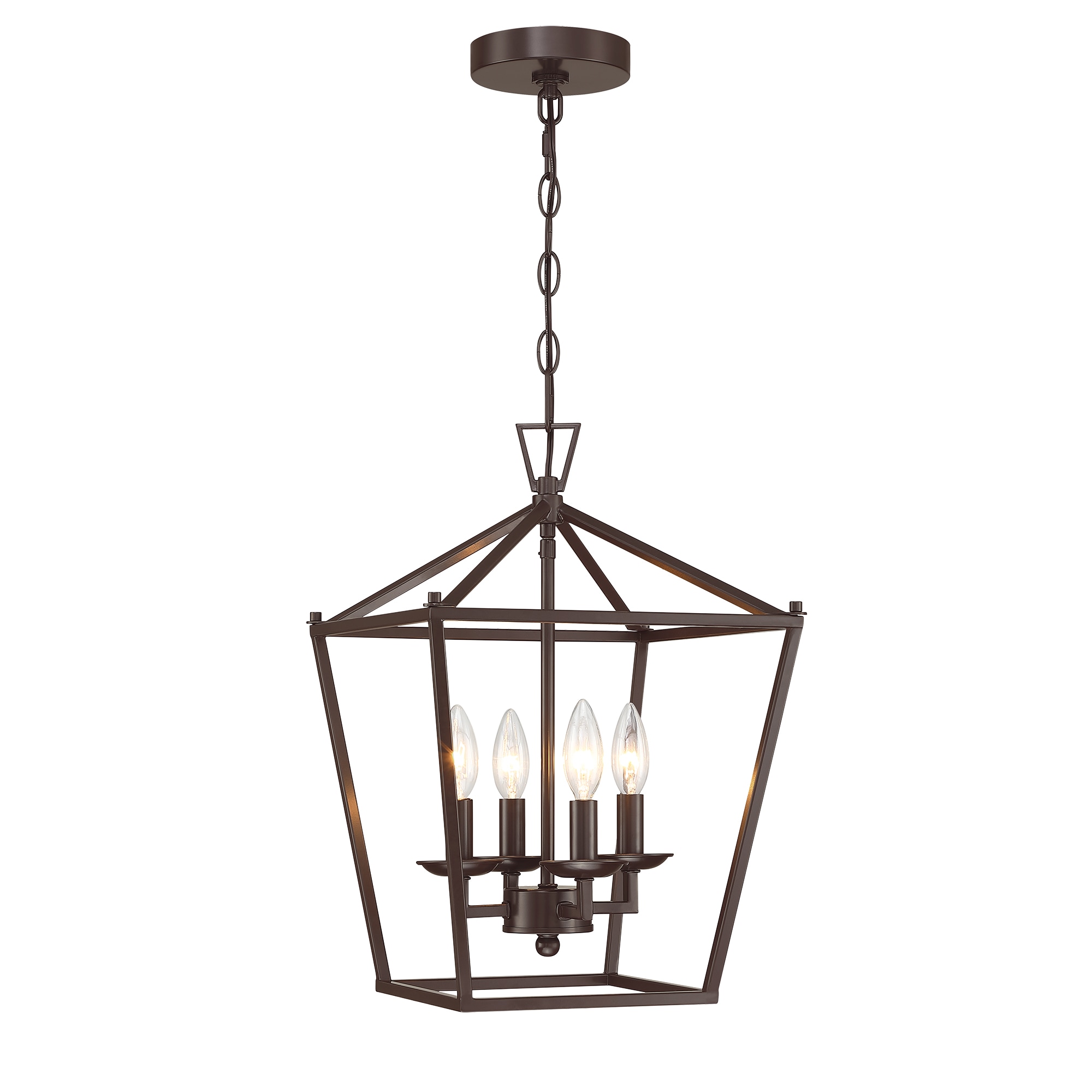Hukoro FAY-US-LT-117-BZ 4 -Light Dark Bronze Traditional Geometric Medium Hanging Pendant light