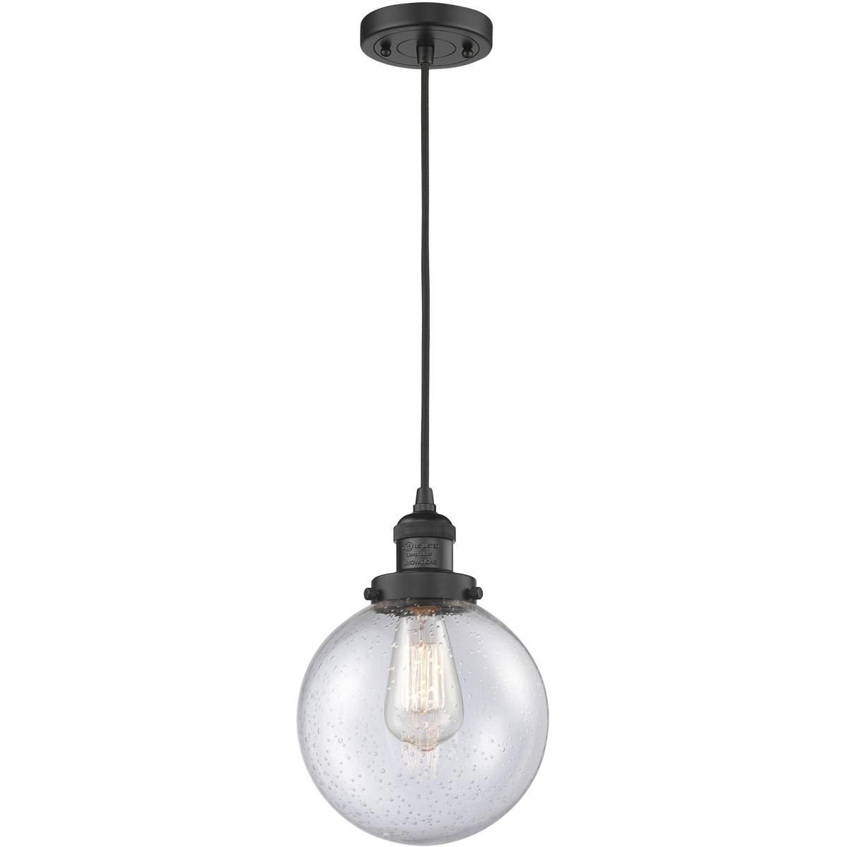 Innovations Lighting 1353982 201C-BK-G204-8-LED Franklin Restoration Beacon Mini Pendant