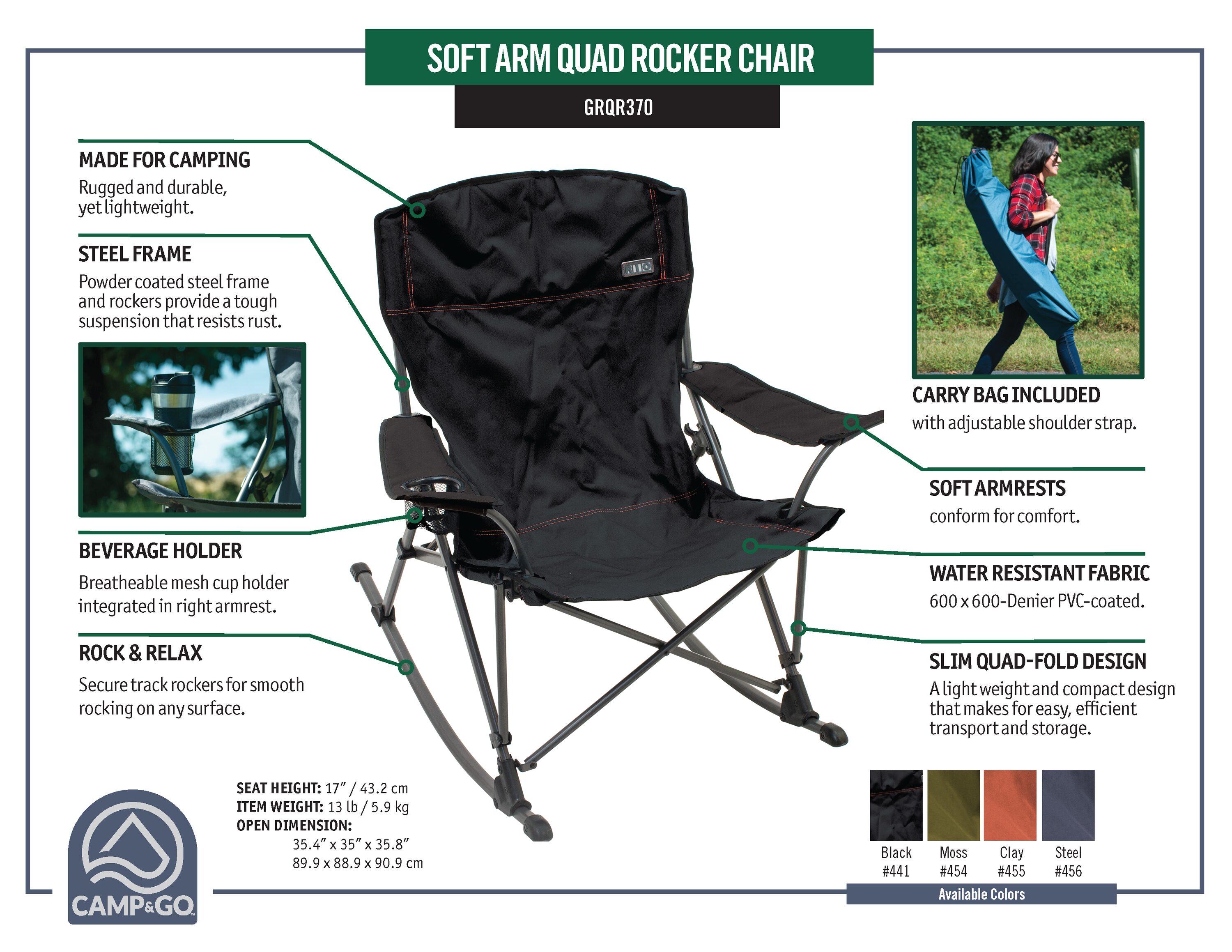 ShelterLogic GRQR370-454-1 Beach-Camping-Chairs - View #8