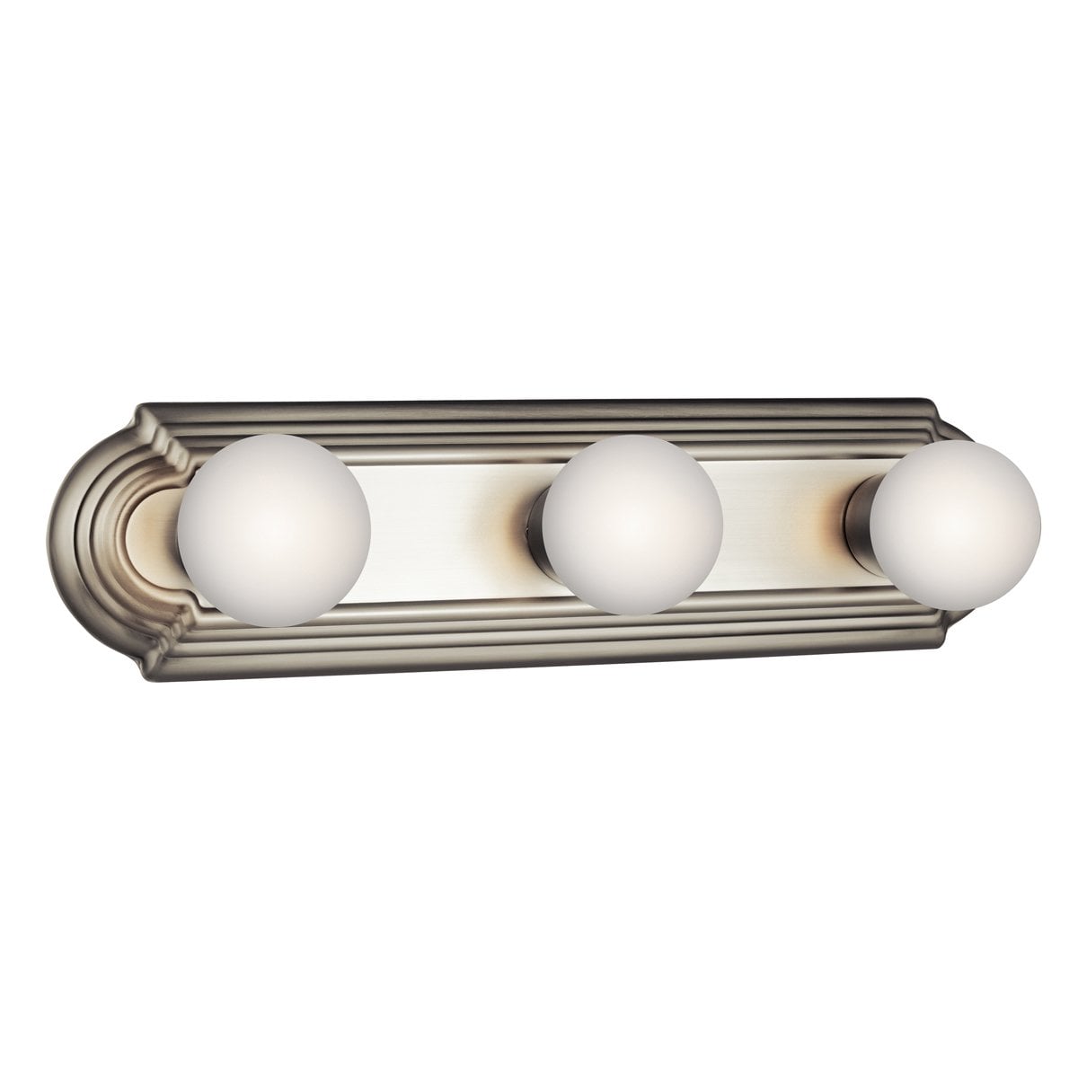Kichler 5003NI 18-in 3 -Light Brushed Nickel Transitional Vanity light bar