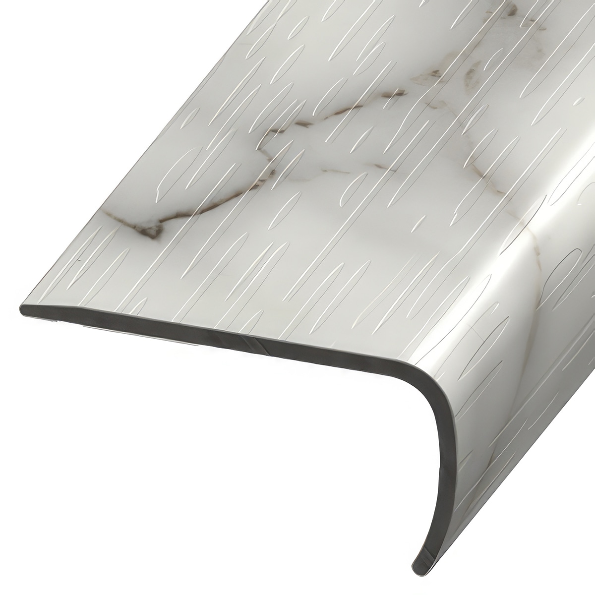 Versatrim VE-113513 Rock TerraCore Lucida-Rock TerraCore-Calcutta Prefinished 1-in T x 2-in W x 94-in L PVC Square cap