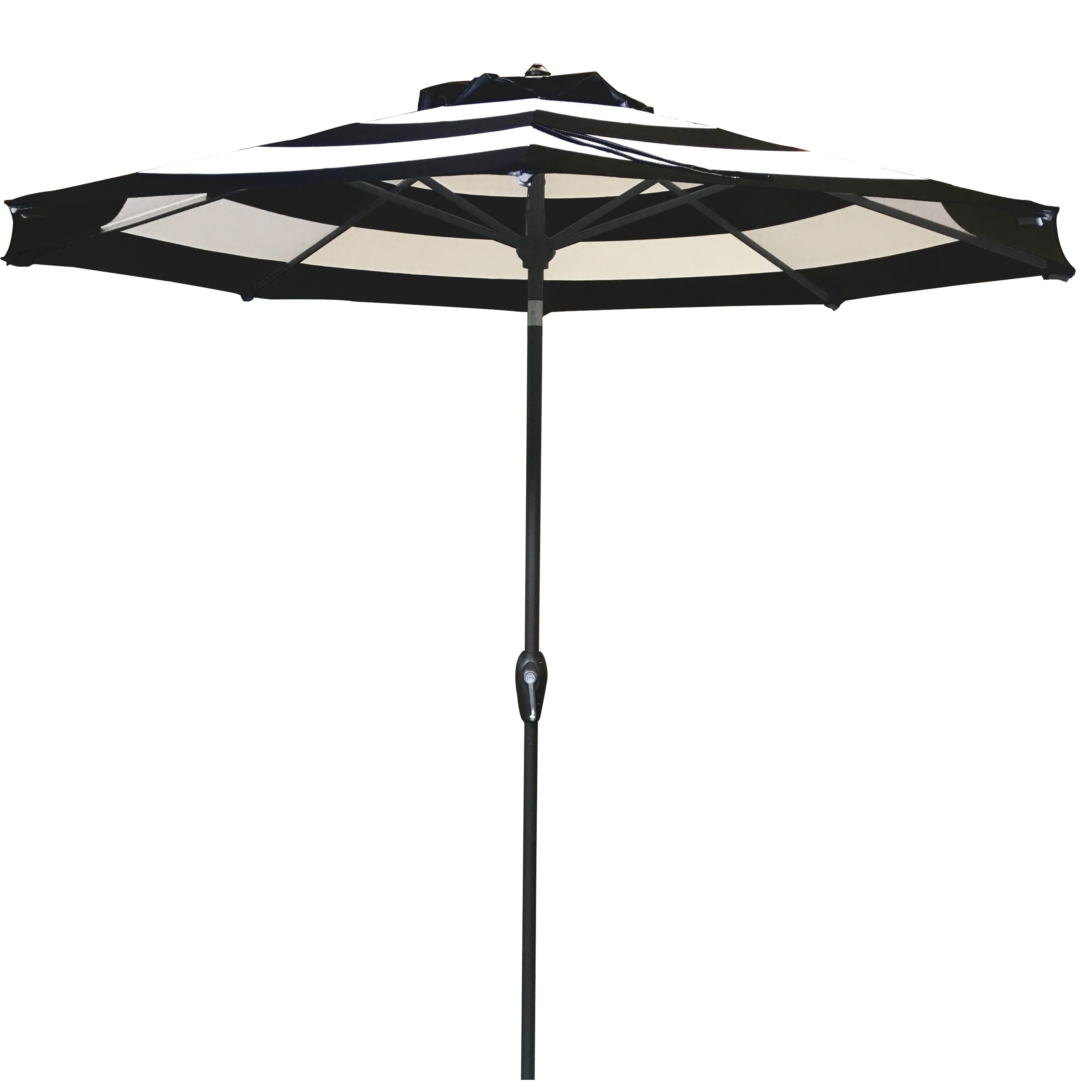 Allen + Roth 9-ft Auto-tilt Market Patio Umbrella In The Patio ...