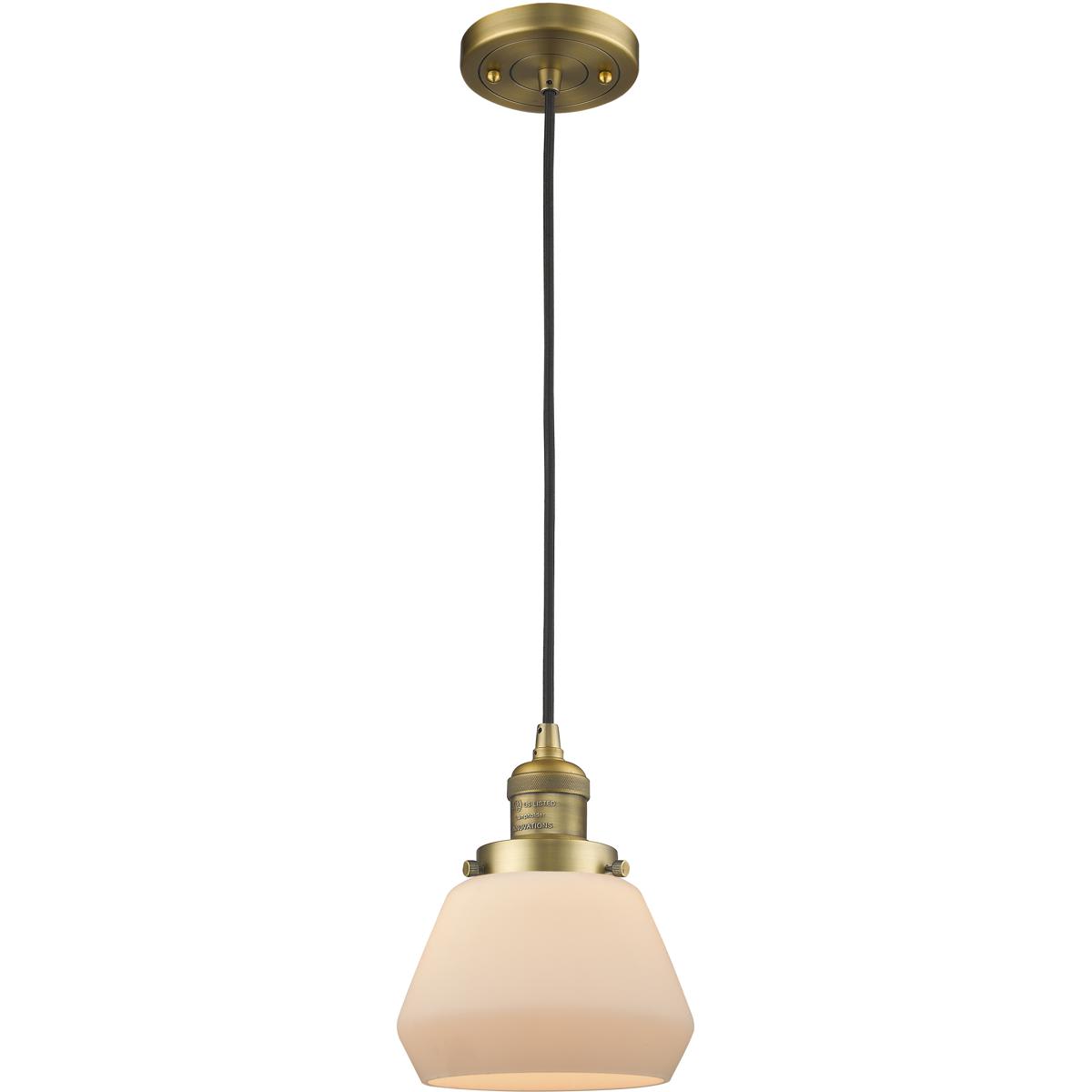 Innovations Lighting 1067075 201C-BB-G171 Franklin Restoration Fulton Mini Pendant