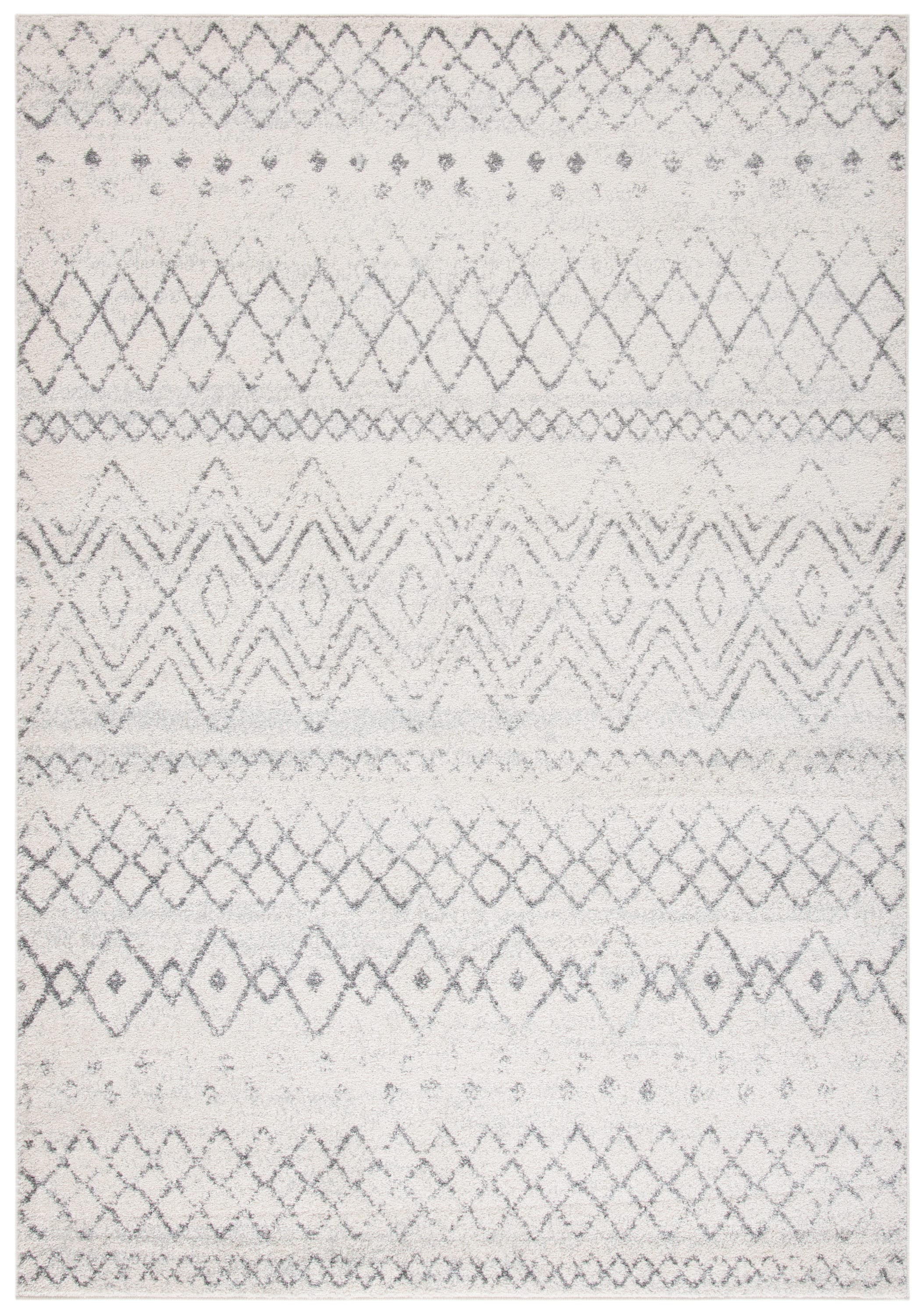 Safavieh MAD798D-6 Madison Kalab 7 x 9 (ft) Loomed Synthetic Ivory/Charcoal Rectangular Indoor Distressed/Overdyed Bohemian/Eclectic Area rug