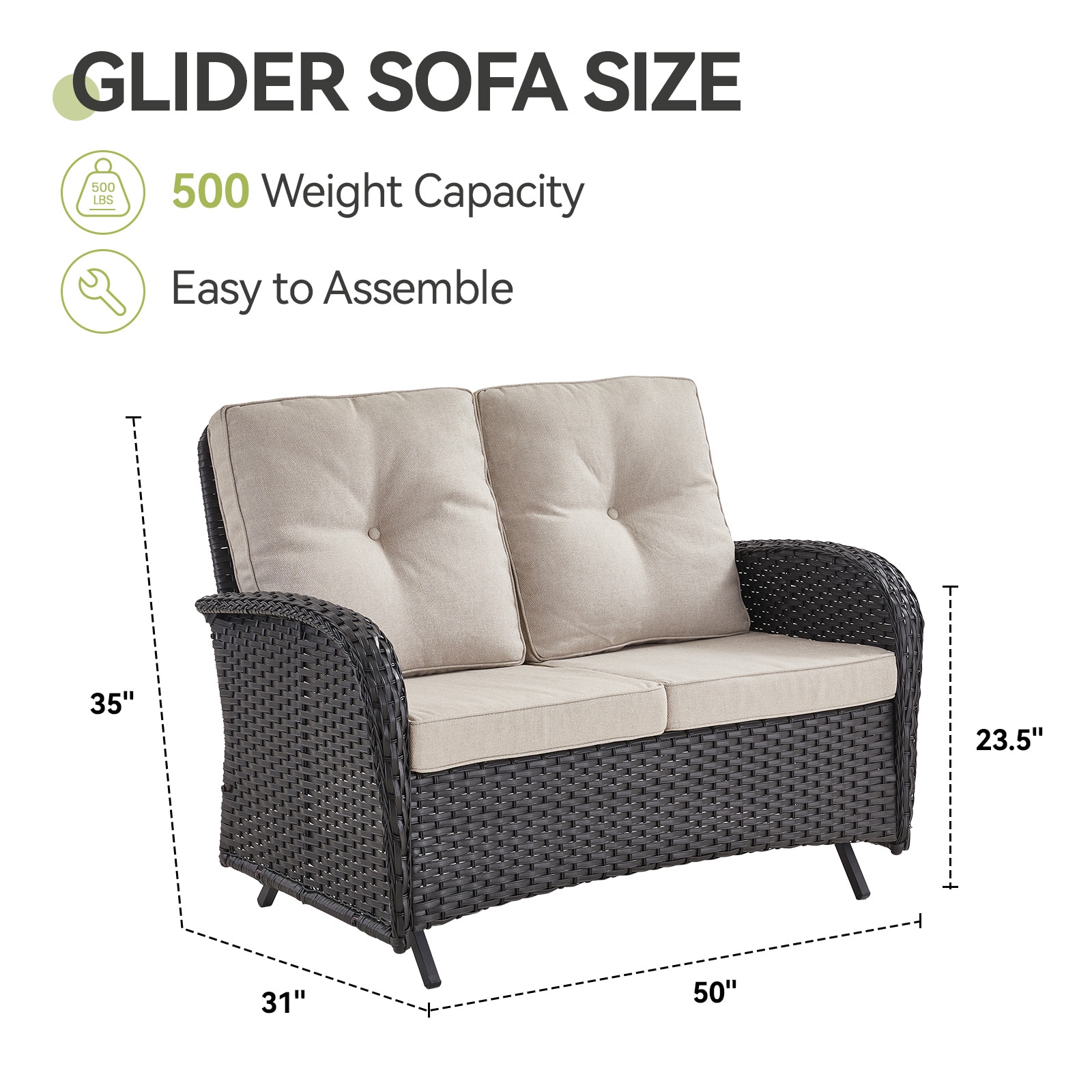 Pocassy PABL12G-2 Patio-Sofas-Daybeds - View #10