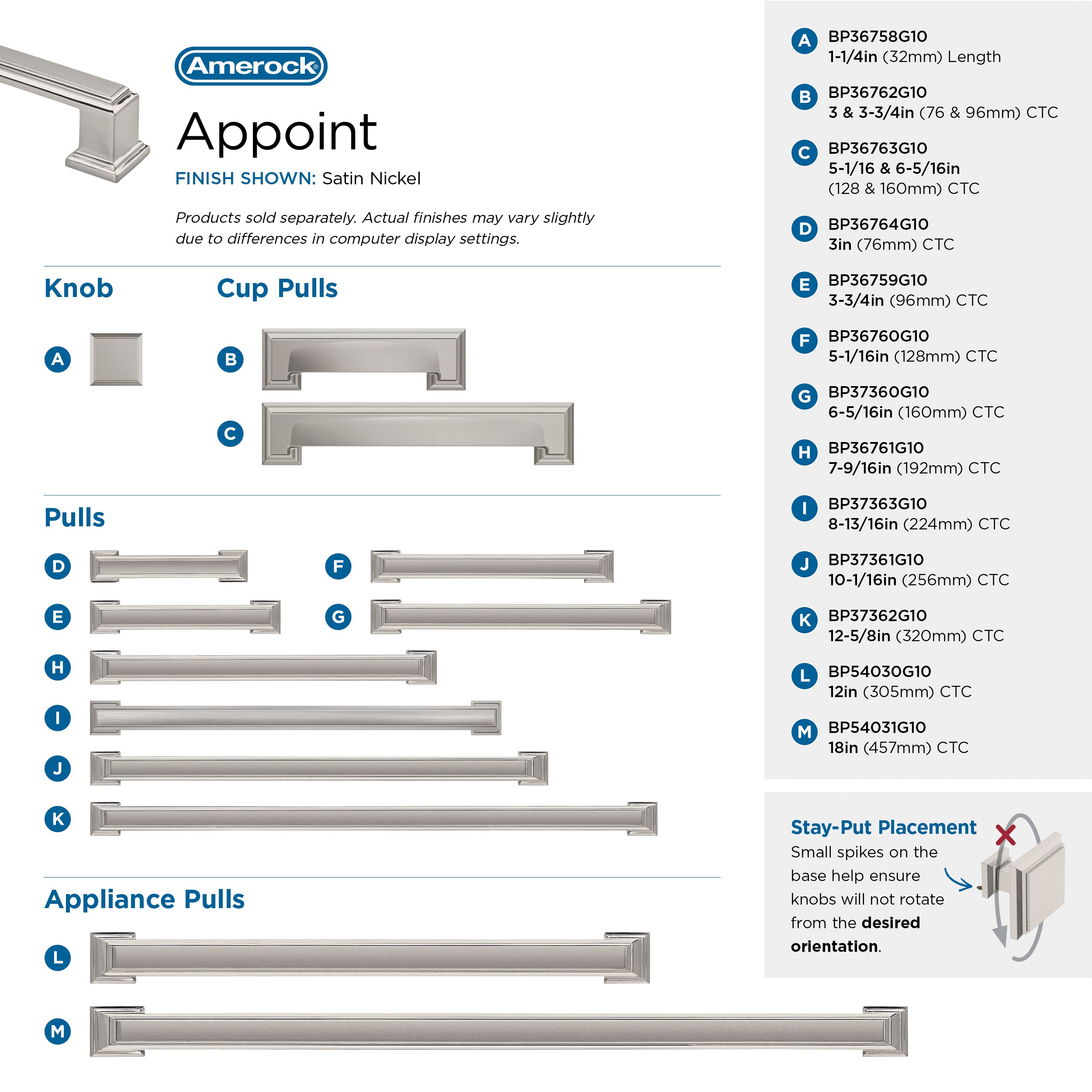 Amerock BP37363G10 Cabinet-Pulls - View #6