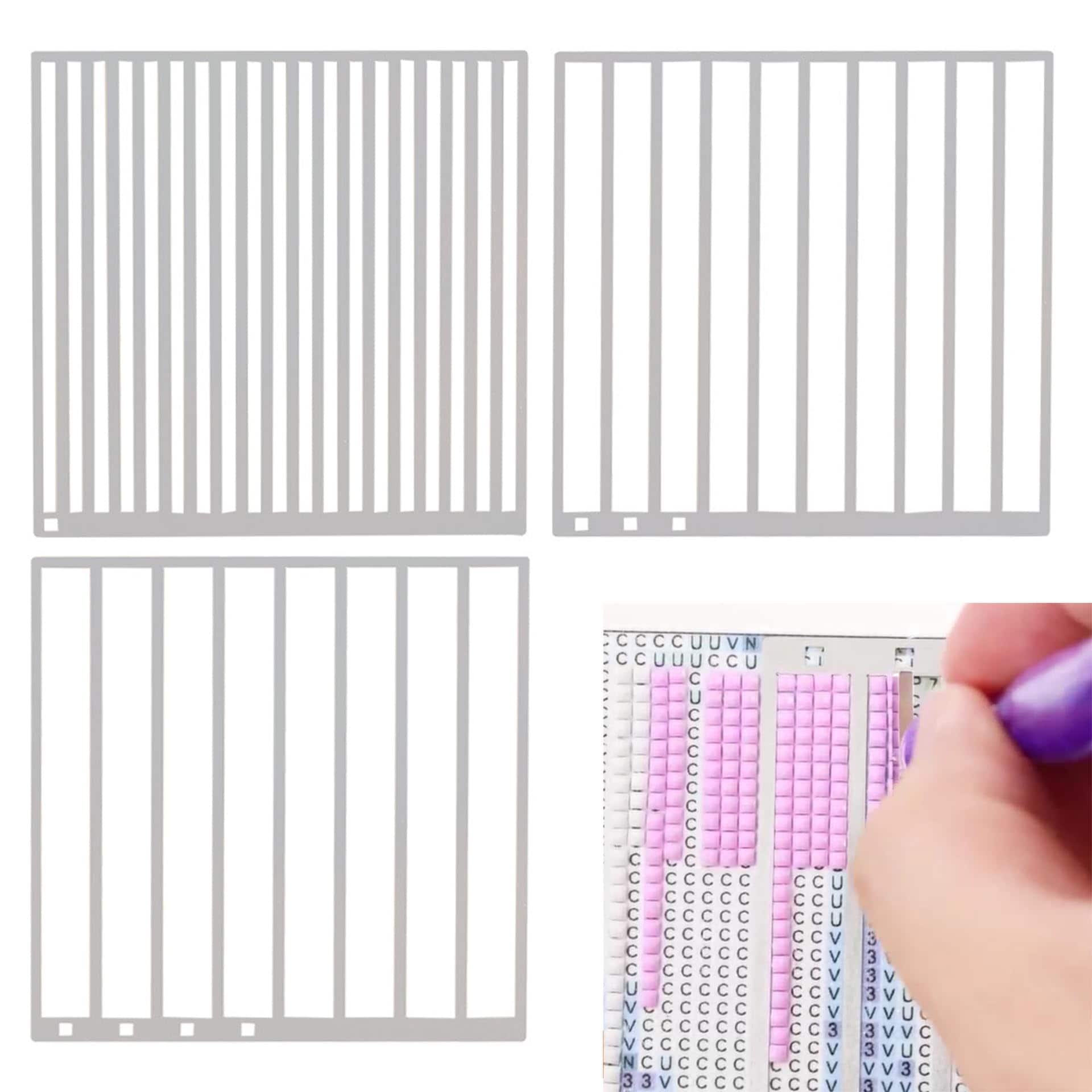 PBTEK PBTEK Stainless Steel Diamond Painting Ruler Alignment Guide ...