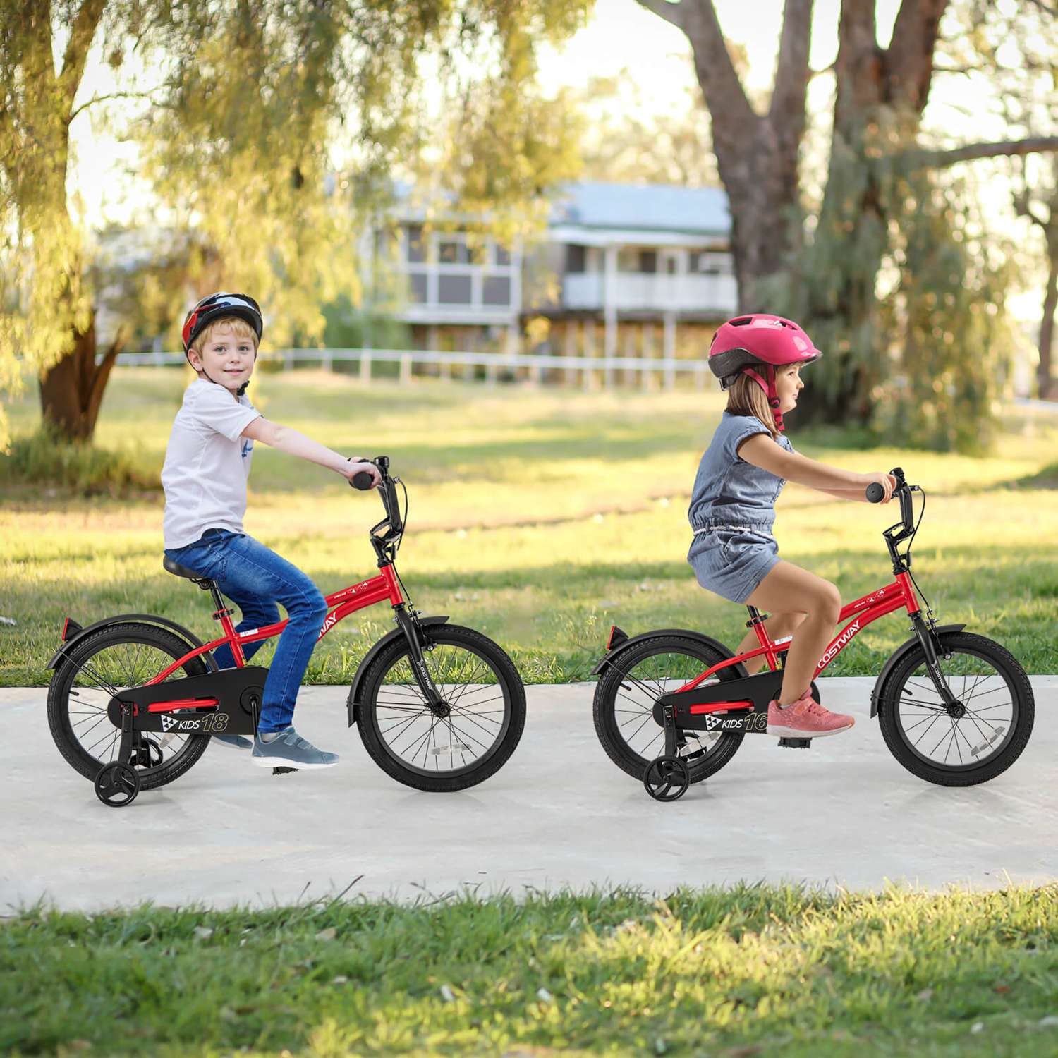 Costway 18 inches Kids Bike for 4-8 Years Old Boys and Girls with