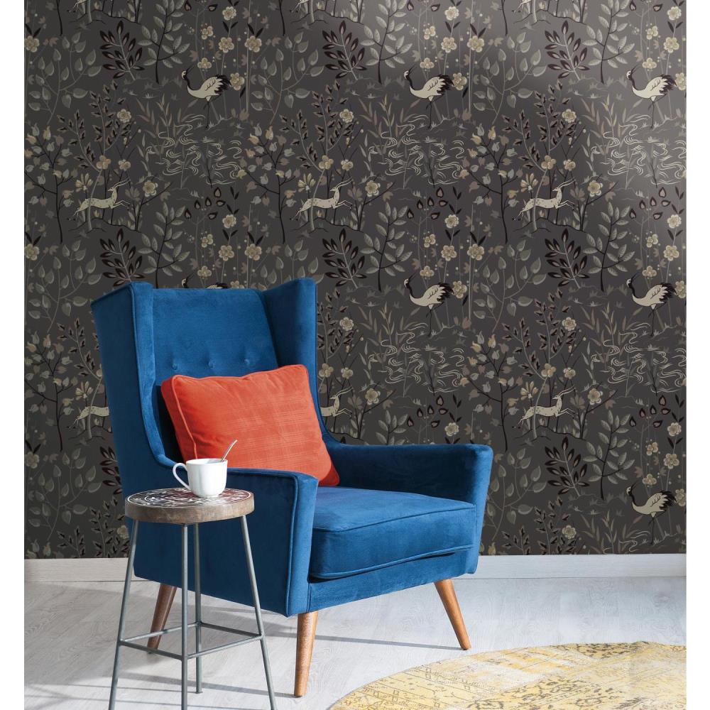 York Wallcoverings LL4785 Urban Retreat 60.75-sq ft Charcoal Paper Geometric Unpasted Wallpaper