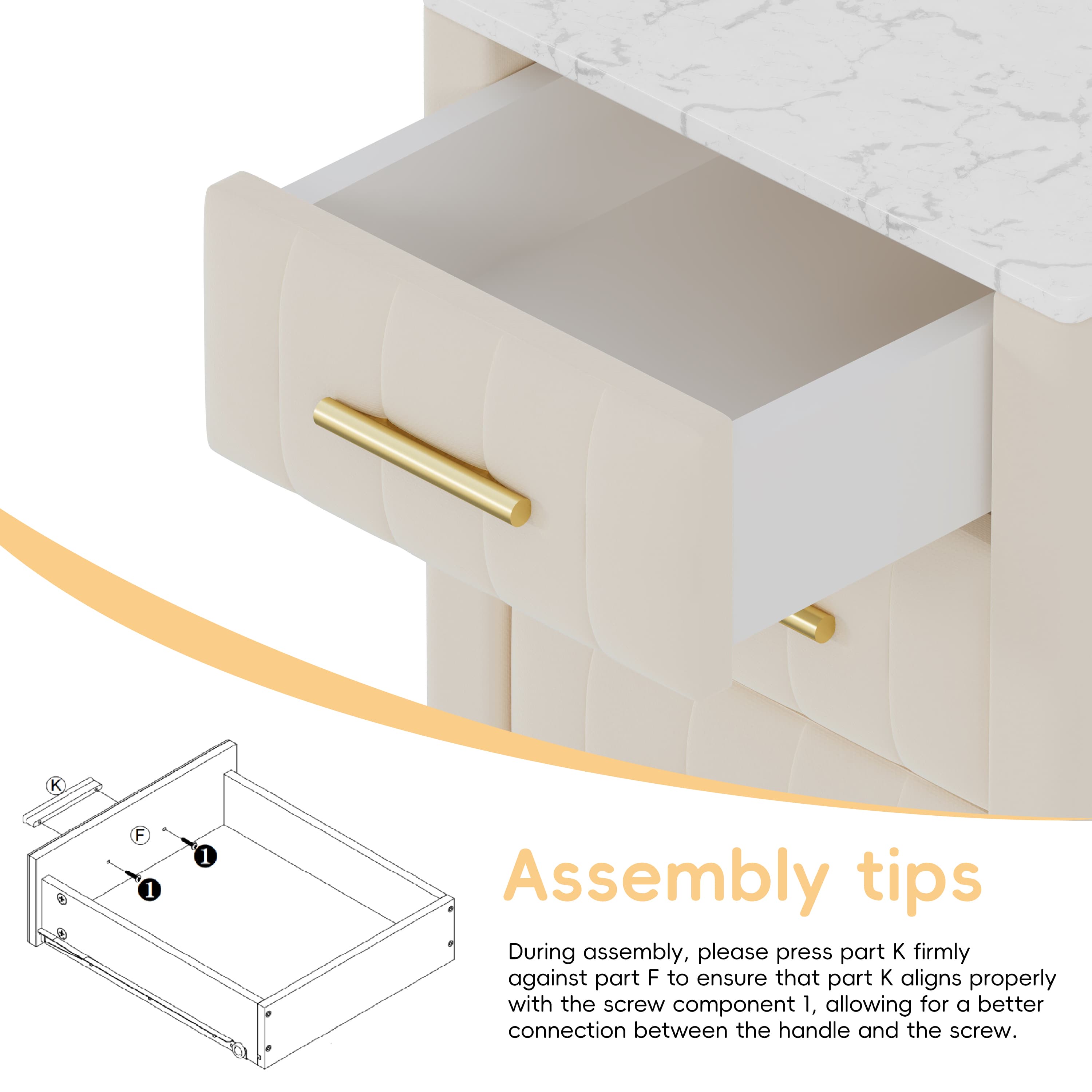 VERYKE LL-NSD009BE nightstands - View #3