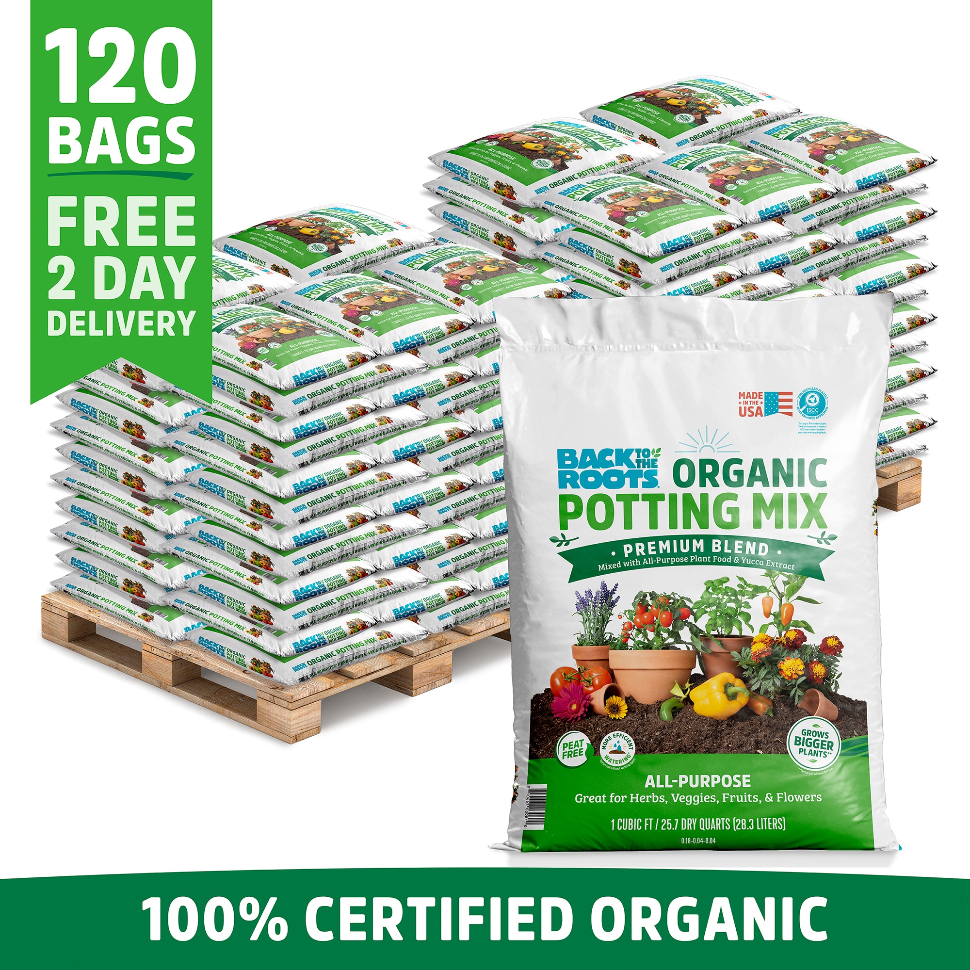 Back to the Roots 60 Cubic feet All-purpose Organic Lawn soil