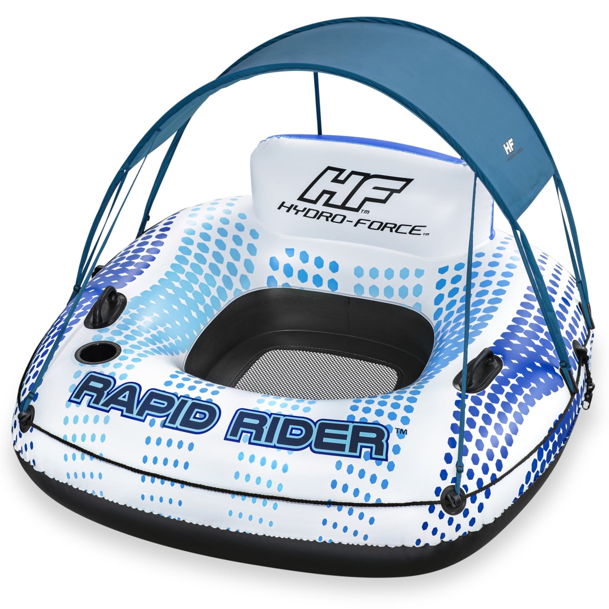 Hydro-Force Hydro Force Rapid Rider Canopy Tube 54in x 54in Durable Inflate Shield Material UV Sun Protection Cup Holder