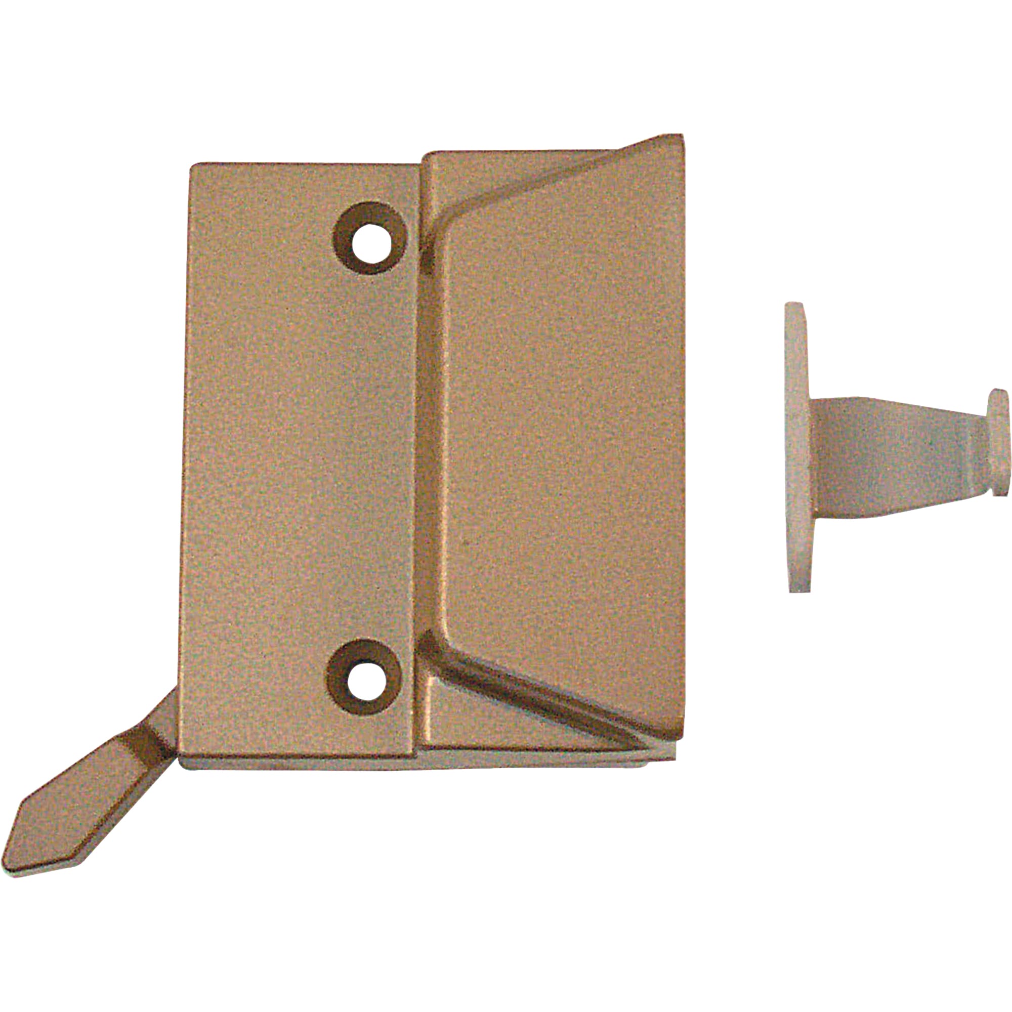Prime-Line 2-1/4-in 2-5/16-in Brown Die-cast Sliding Window Sash Lock #TH 23054