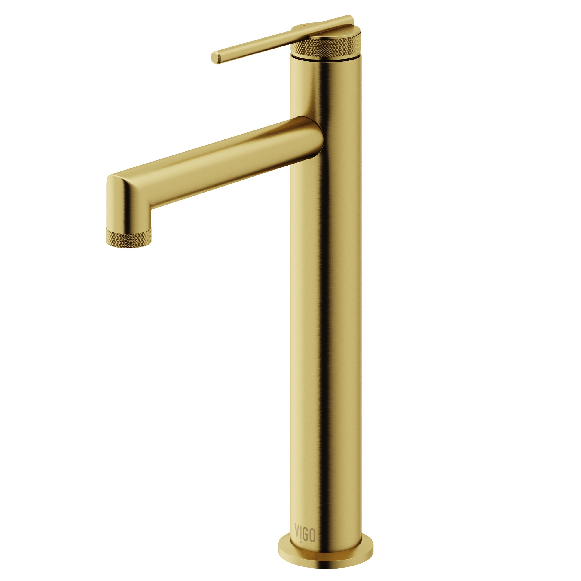 VIGO Sterling Matte Brushed Gold 1-handle Vessel WaterSense Low-arc Bathroom Sink Faucet