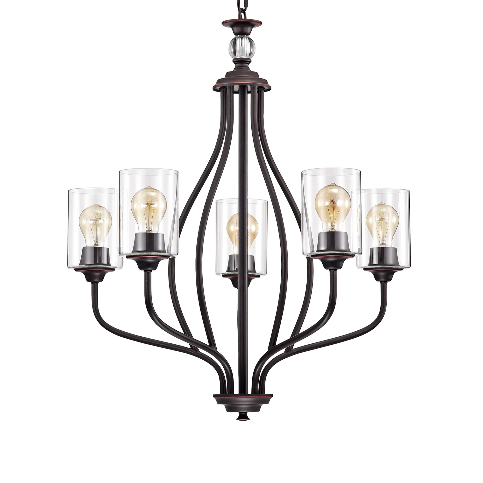 Edvivi EPJ5687OB 5 -Light Oil-rubbed Bronze Farmhouse Antler For Use in Bedrooms, Dining Rooms, Foyers, Kitchens, Living Rooms Chandelier
