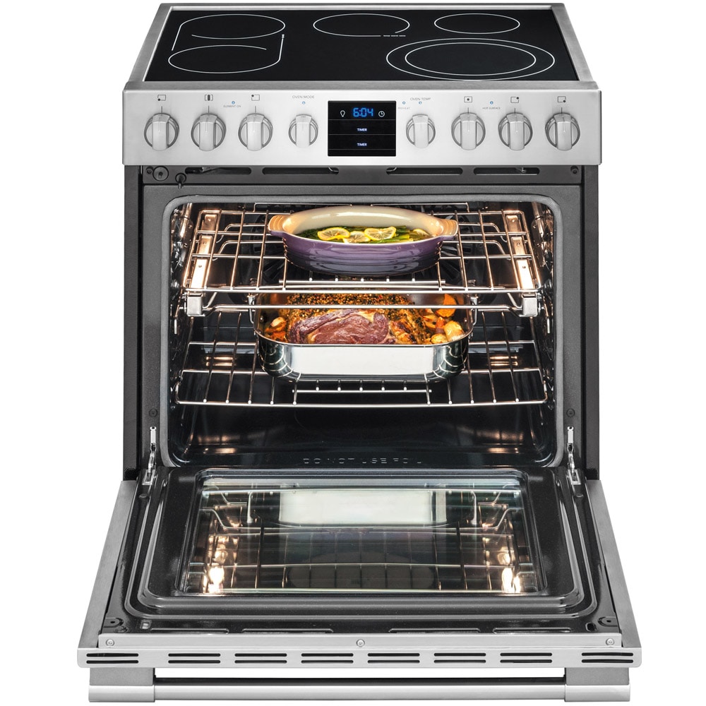  FRIGIDAIRE Professional 30 Inch Electric, Ceramic Glass  5-Burner Flat Range with Stainless Steel Trim, FPEC3077RF Cooktop :  Appliances