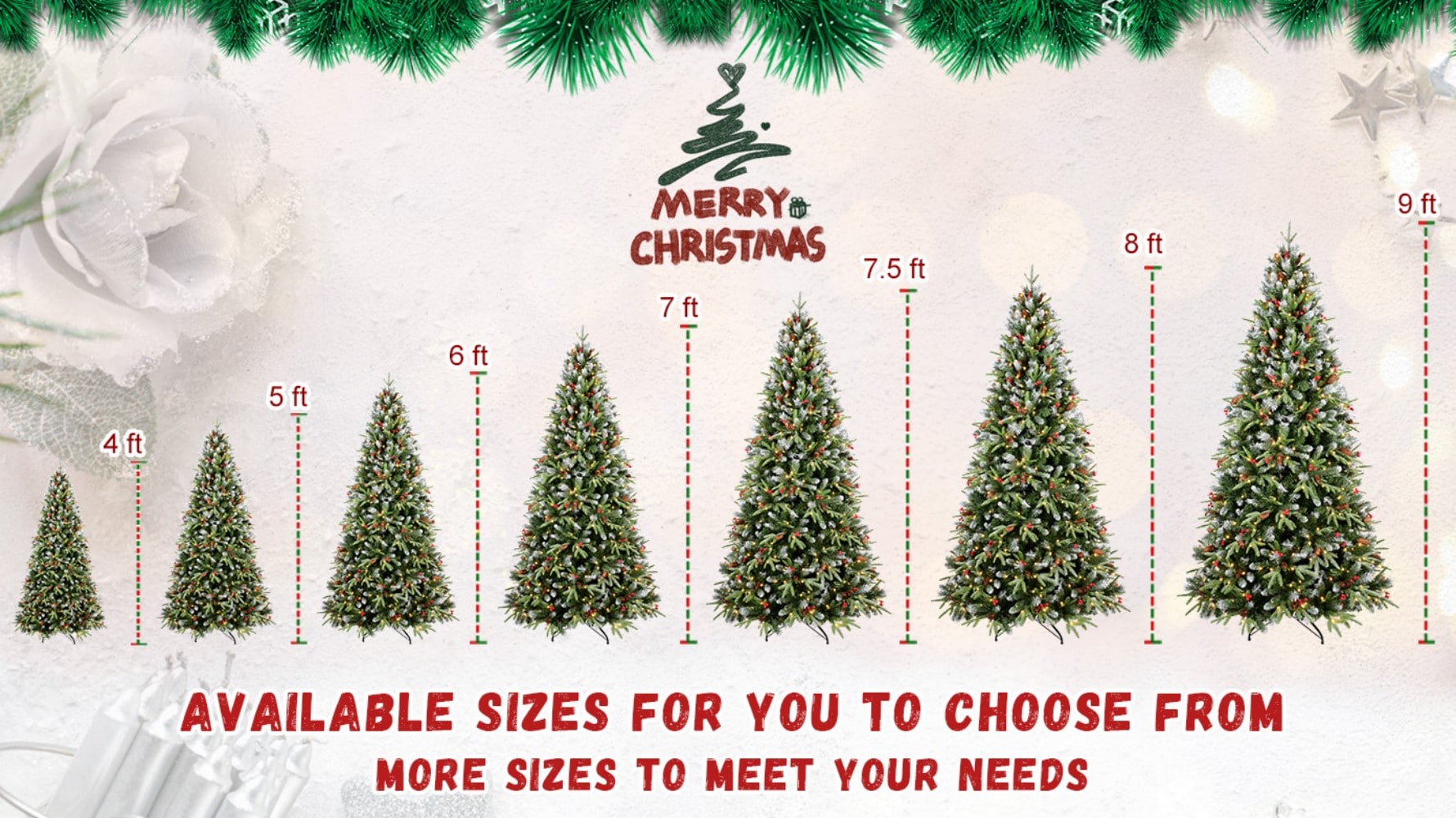 AAZJ NBC-64199LEDCL Artificial-Christmas-Trees - View #7