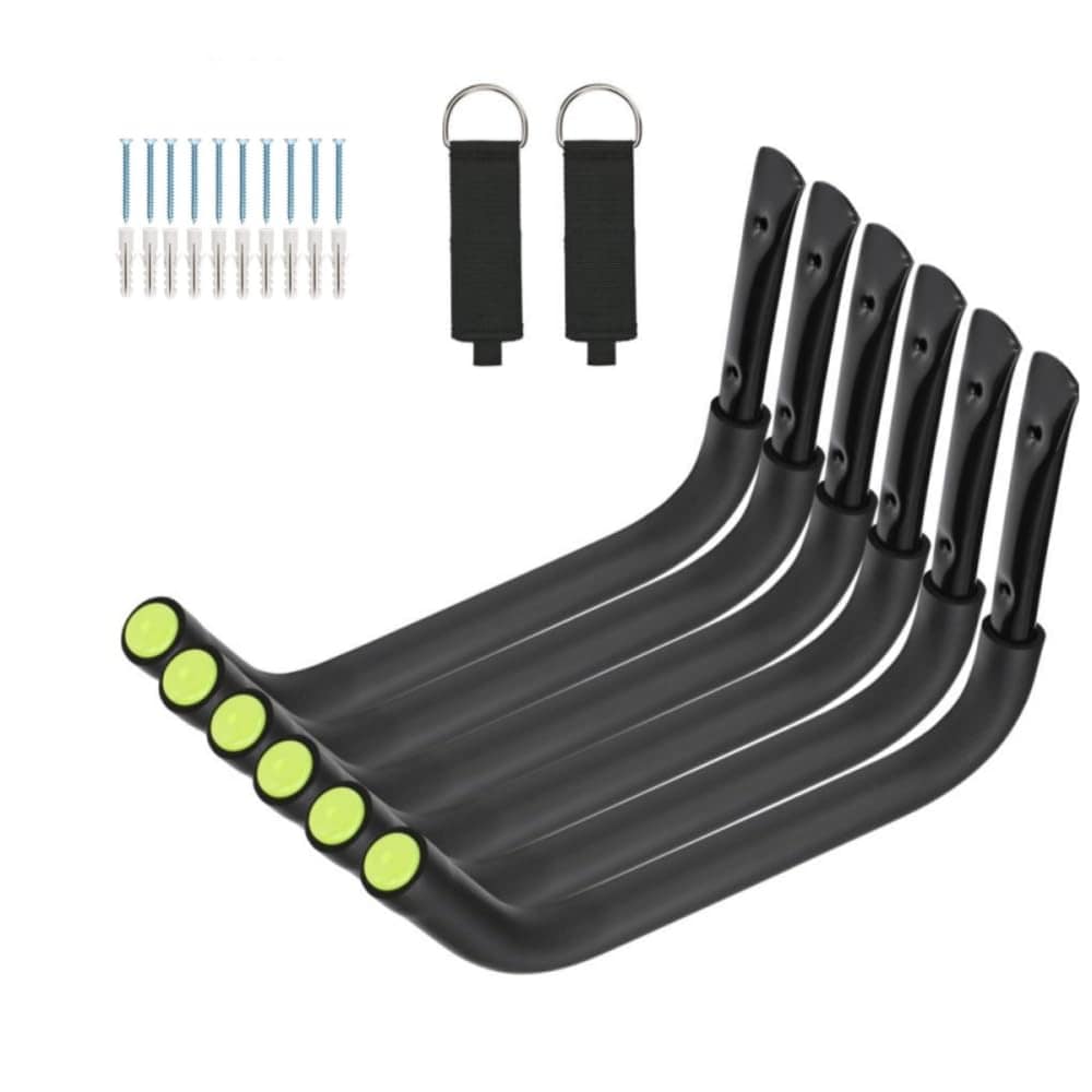 Phyfalip  Heavy Duty Garage Storage Hooks 15 Inch Jumbo Arm Kayak Rack Wall Mounted Hooks for Canoe Ladder Bicycle Folding Chairs Surfboard